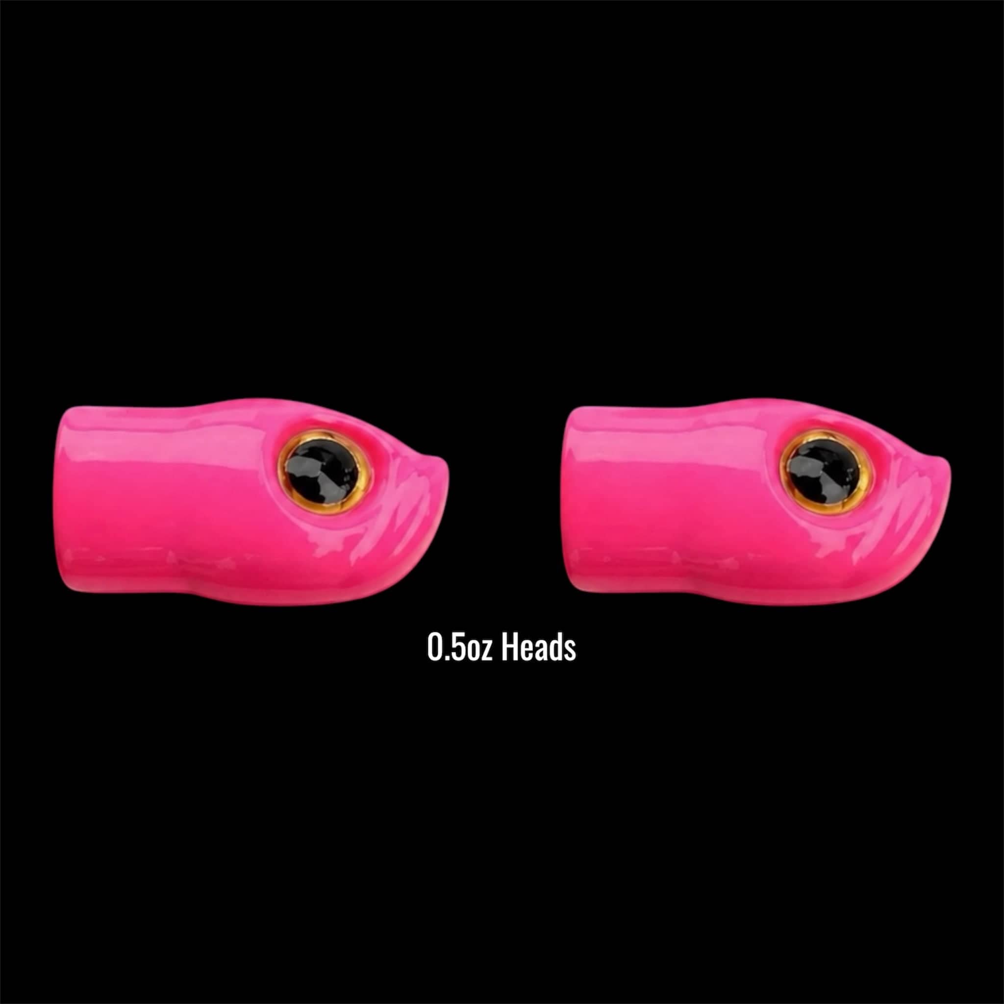 Stack Tackle 0.5 oz / Pink Replacement Heads- 5/0 Screwy Head Jigs