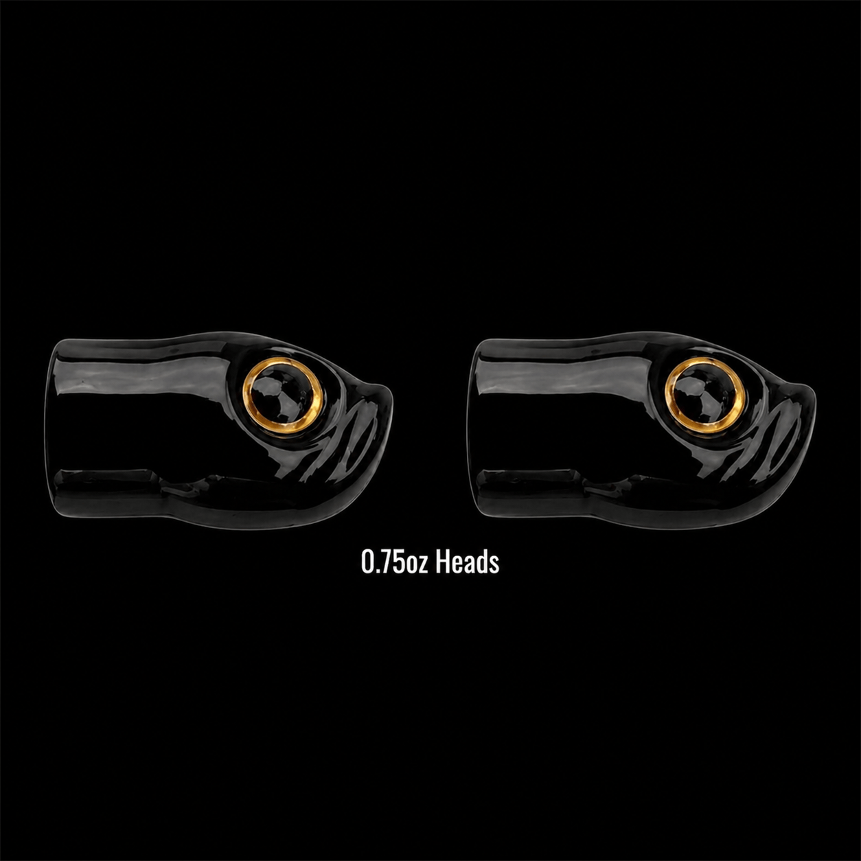 Stack Tackle 0.75 oz / Black Replacement Heads- 5/0 Screwy Head Jigs