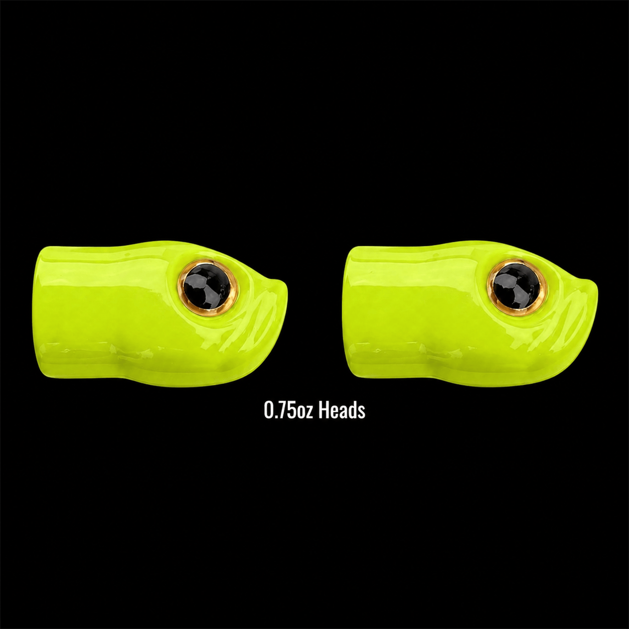 Stack Tackle 0.75 oz / Chartreuse Replacement Heads- 5/0 Screwy Head Jigs
