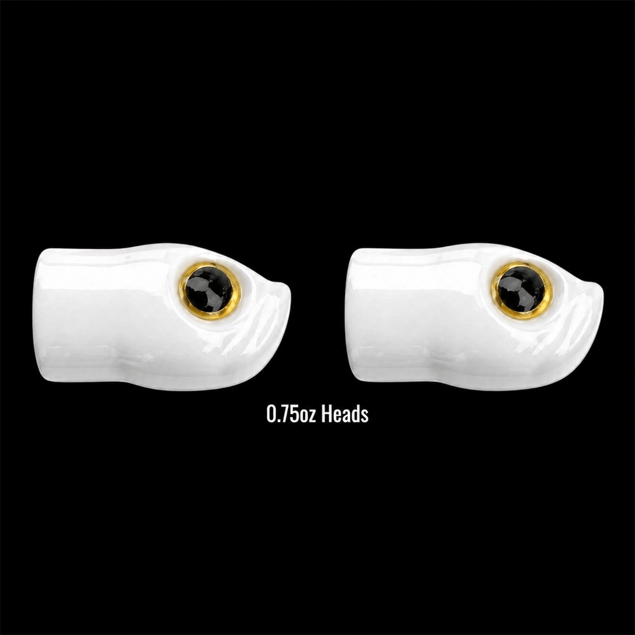 Stack Tackle 0.75 oz / White Replacement Heads- 5/0 Screwy Head Jigs
