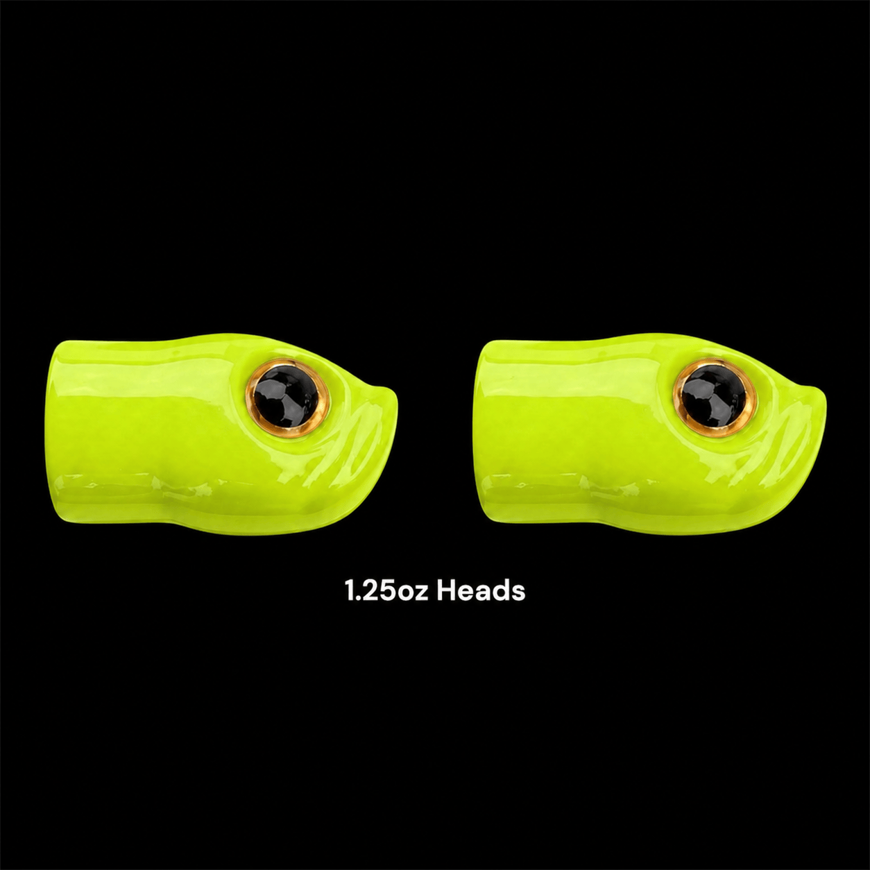 Stack Tackle 1.25 oz / Chartreuse Replacement Heads- 5/0 Screwy Head Jigs