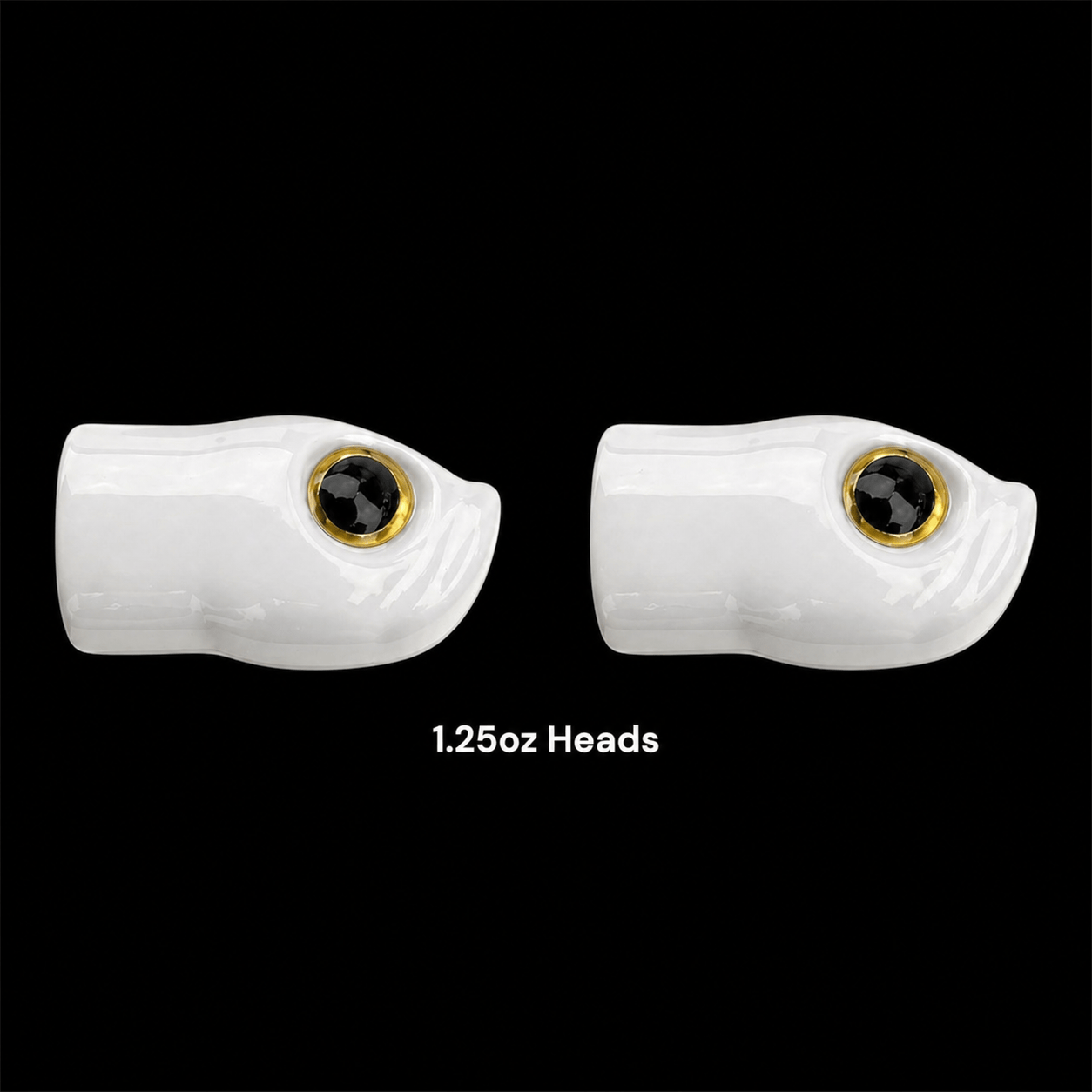 Stack Tackle 1.25 oz / White Replacement Heads- 5/0 Screwy Head Jigs