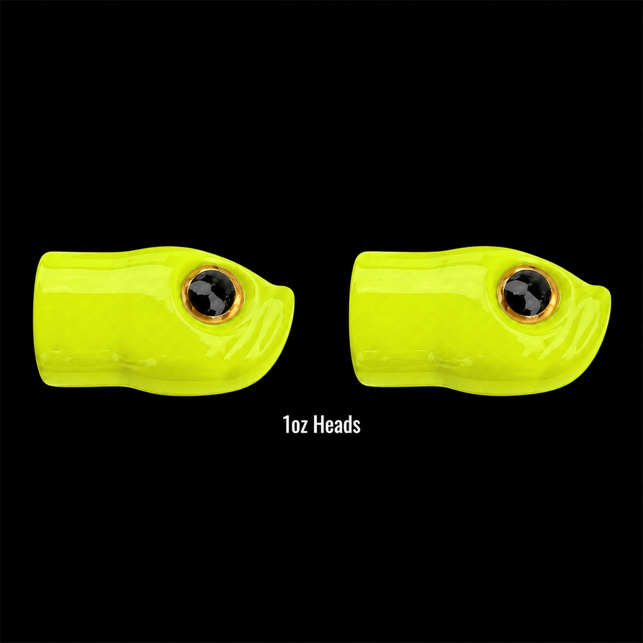 Stack Tackle 1 oz / Chartreuse Replacement Heads- 5/0 Screwy Head Jigs