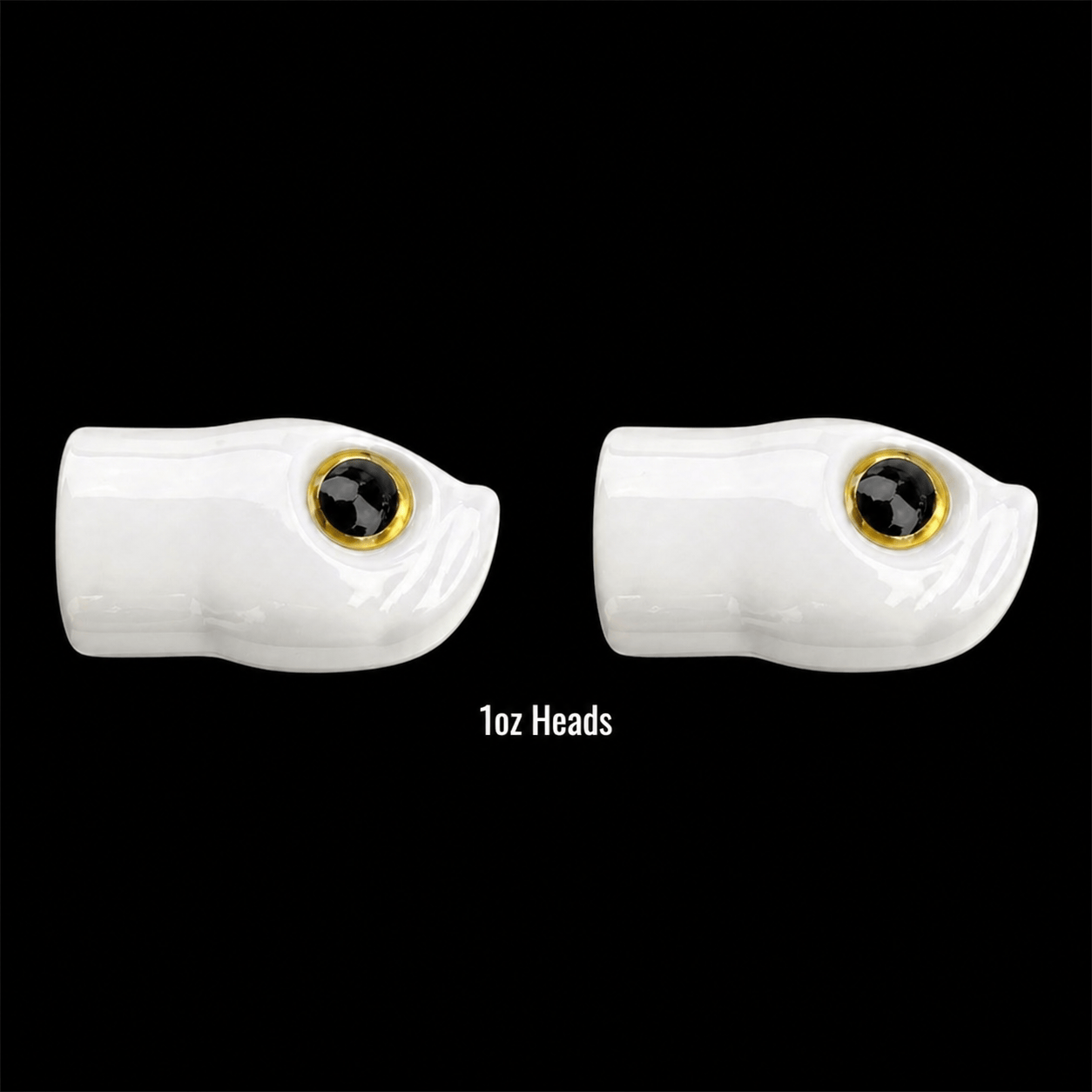 Stack Tackle 1 oz / White Replacement Heads- 5/0 Screwy Head Jigs