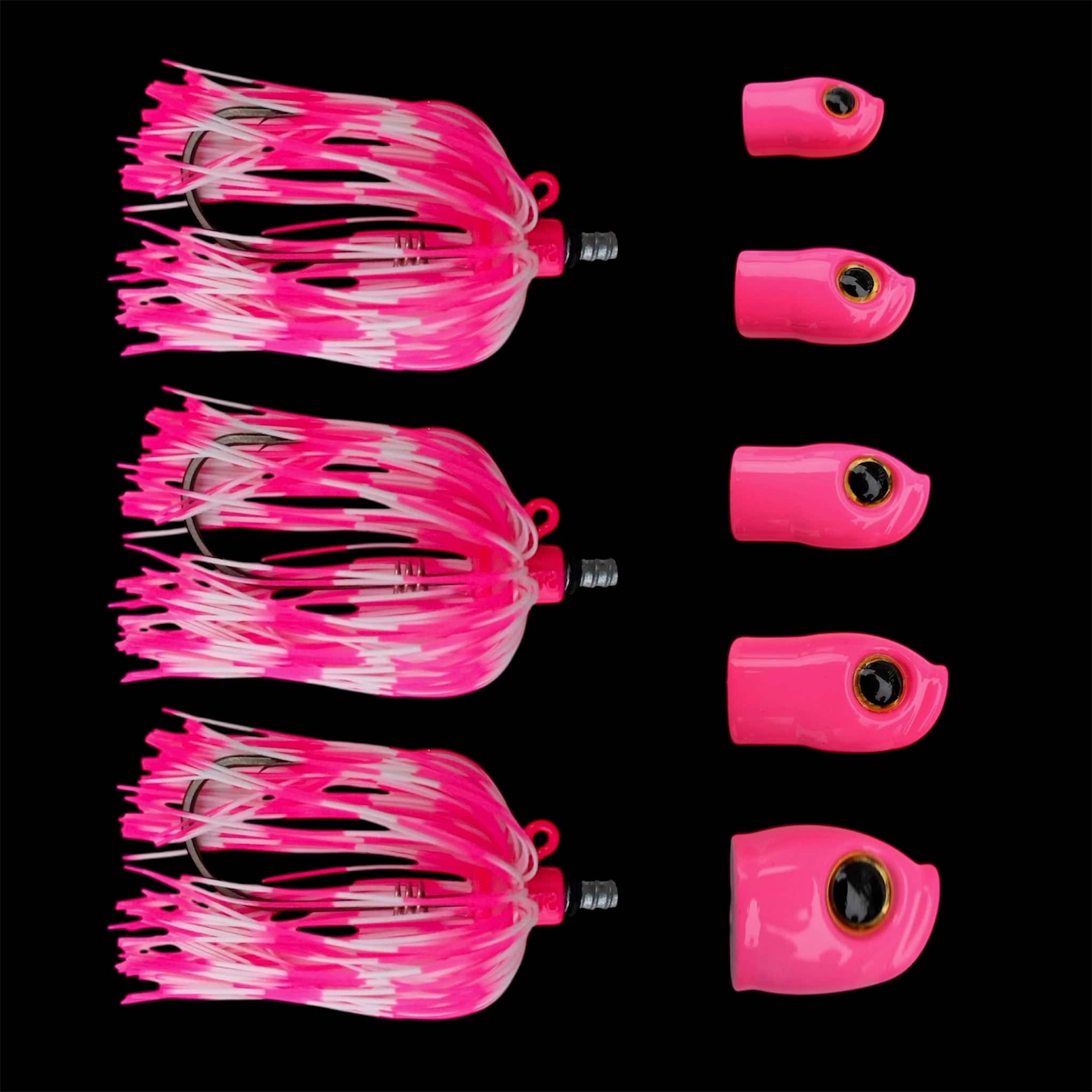 Stack Tackle Pink Skirted Screwy Head Jigs