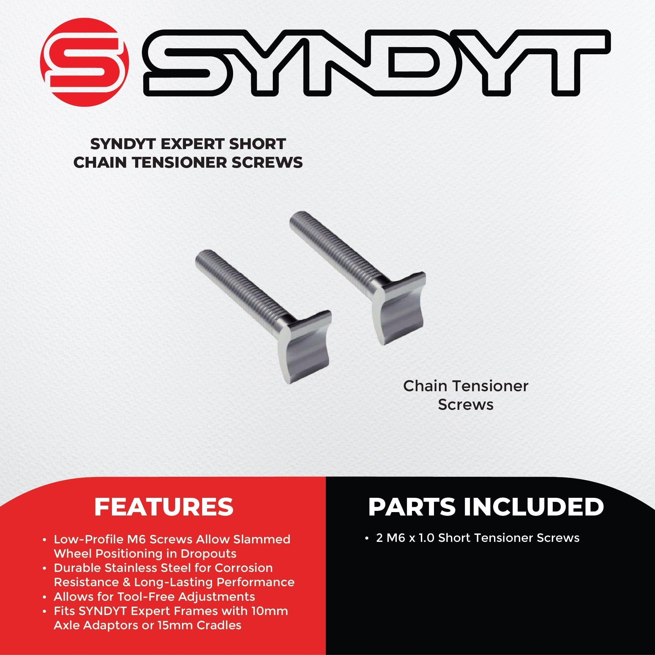 SYNDYT, LLC Bike Frame Parts SYNDYT BMX Bike Expert Stubby Chain Tensioner Screws