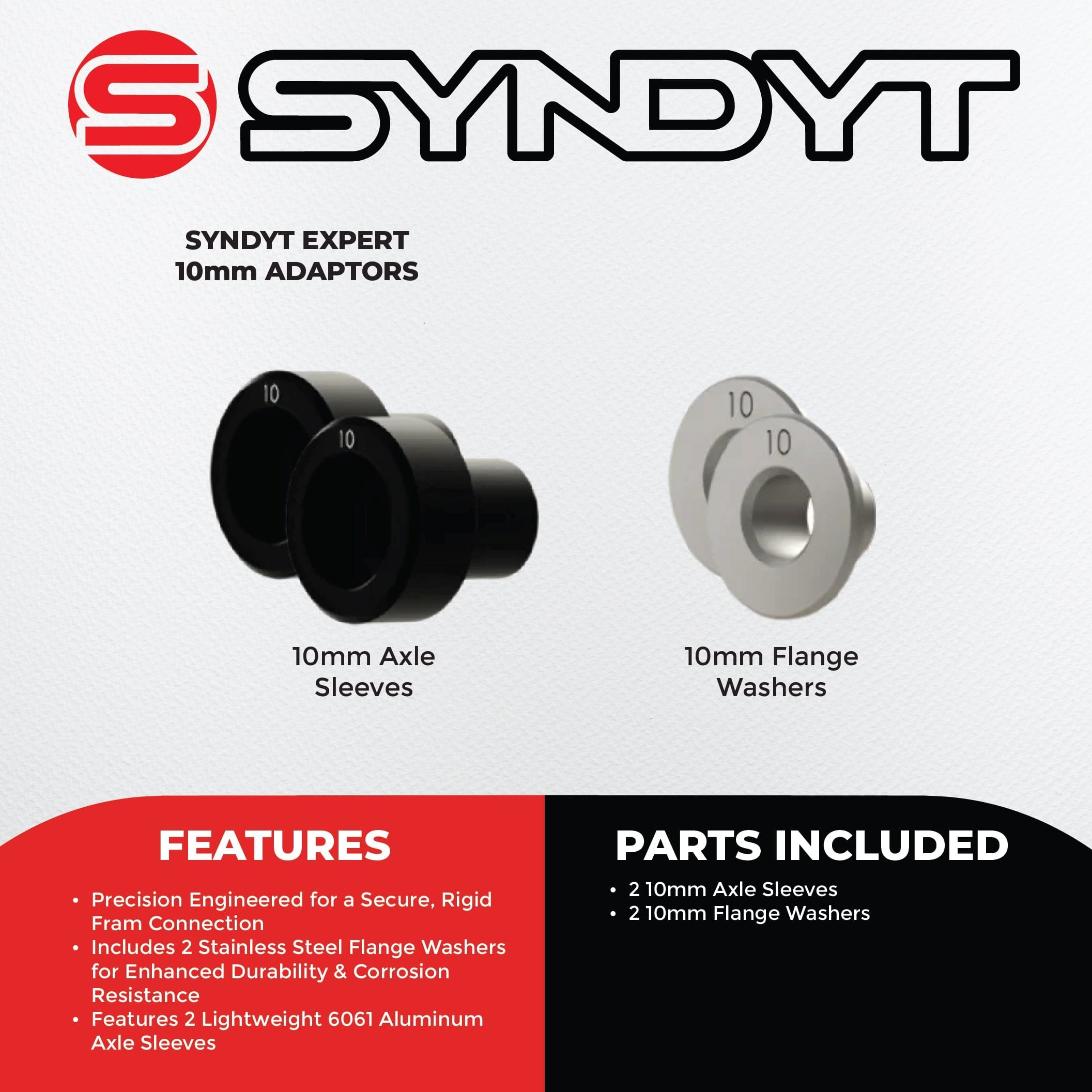SYNDYT, LLC Bike Frame Parts Syndyt EX BMX Bike Axle Adaptor 10mm