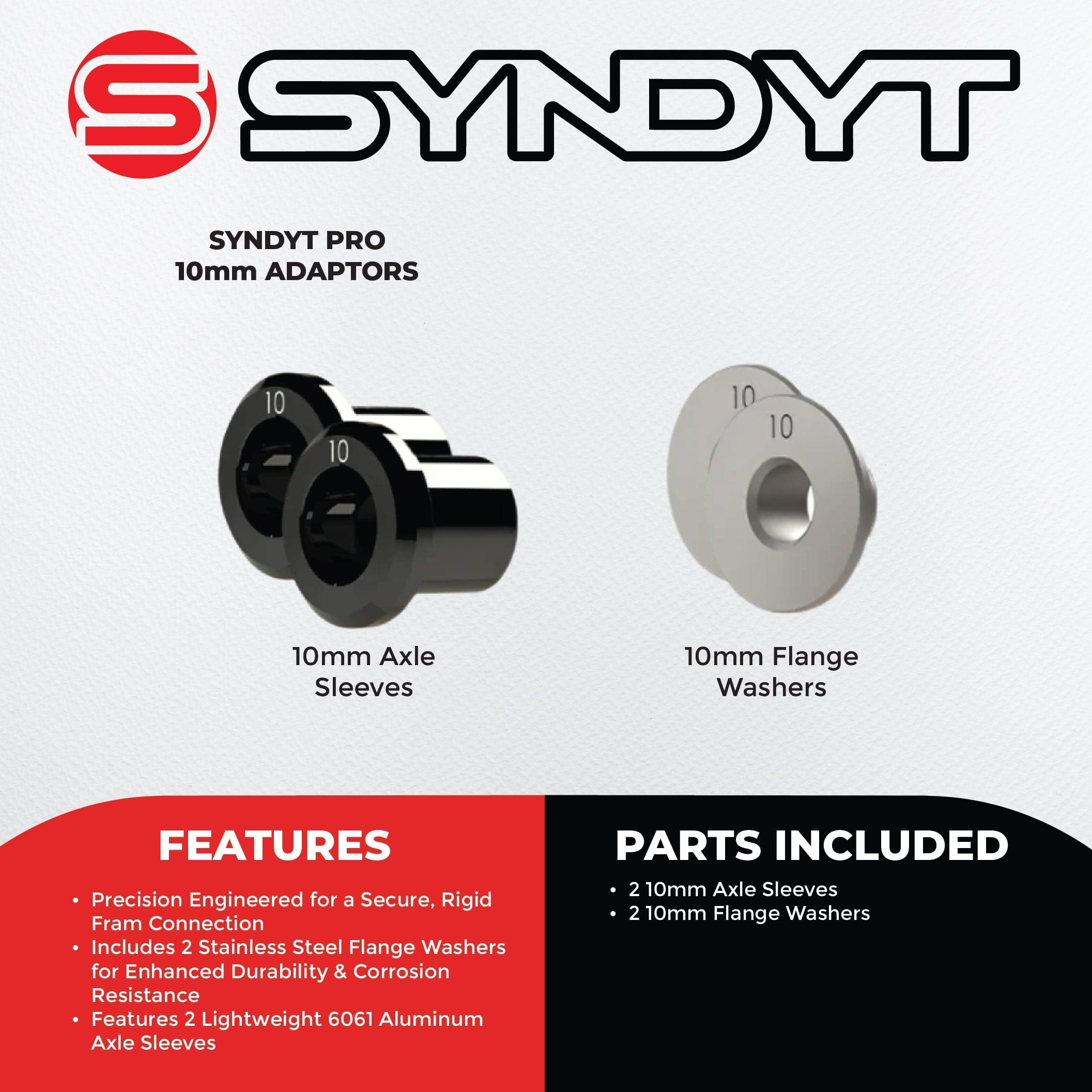 SYNDYT, LLC Bike Frame Parts Syndyt Pro BMX Bike Axle Adaptor 10mm