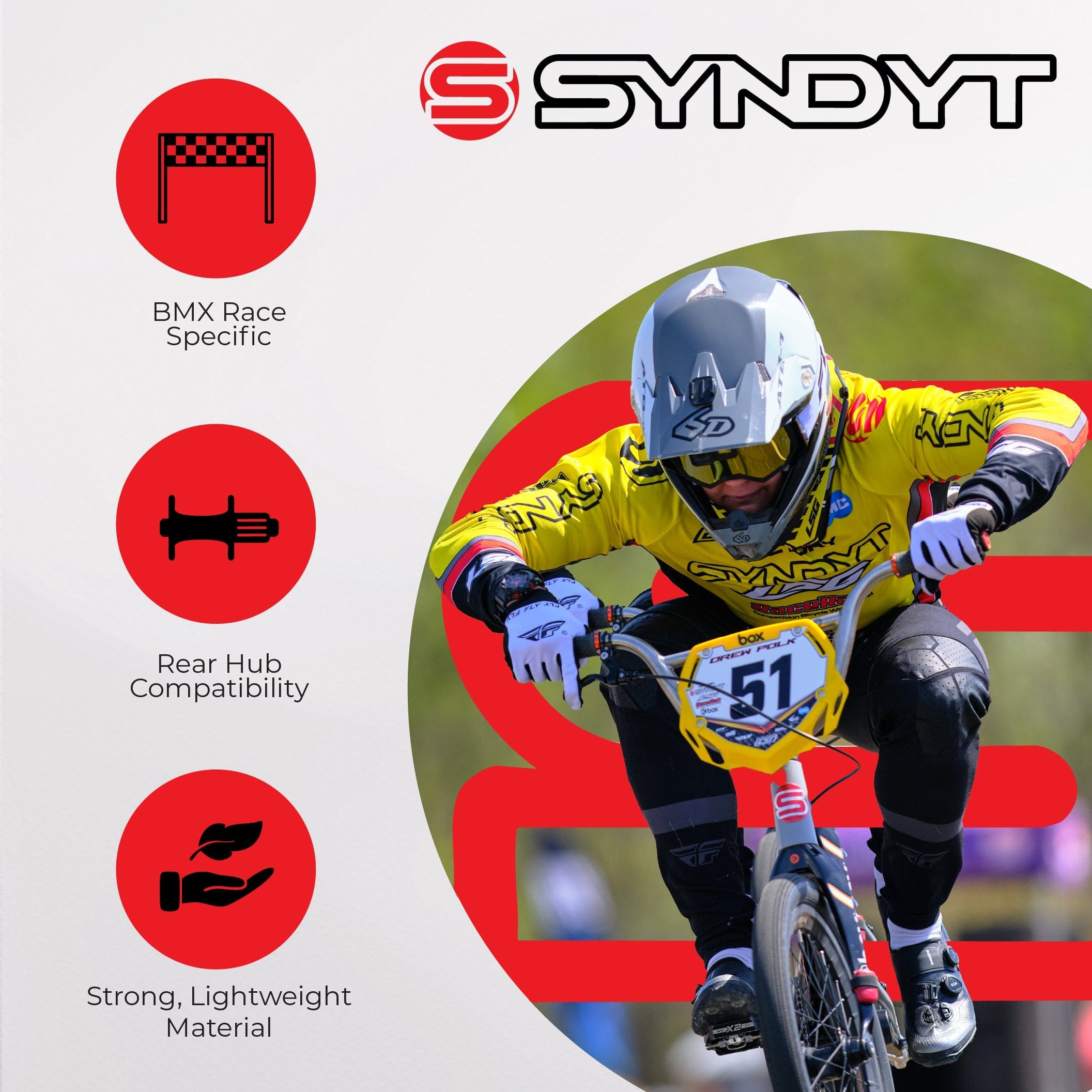 SYNDYT, LLC Bike Frame SYB 180: 18” TT Mini XL BMX Frame