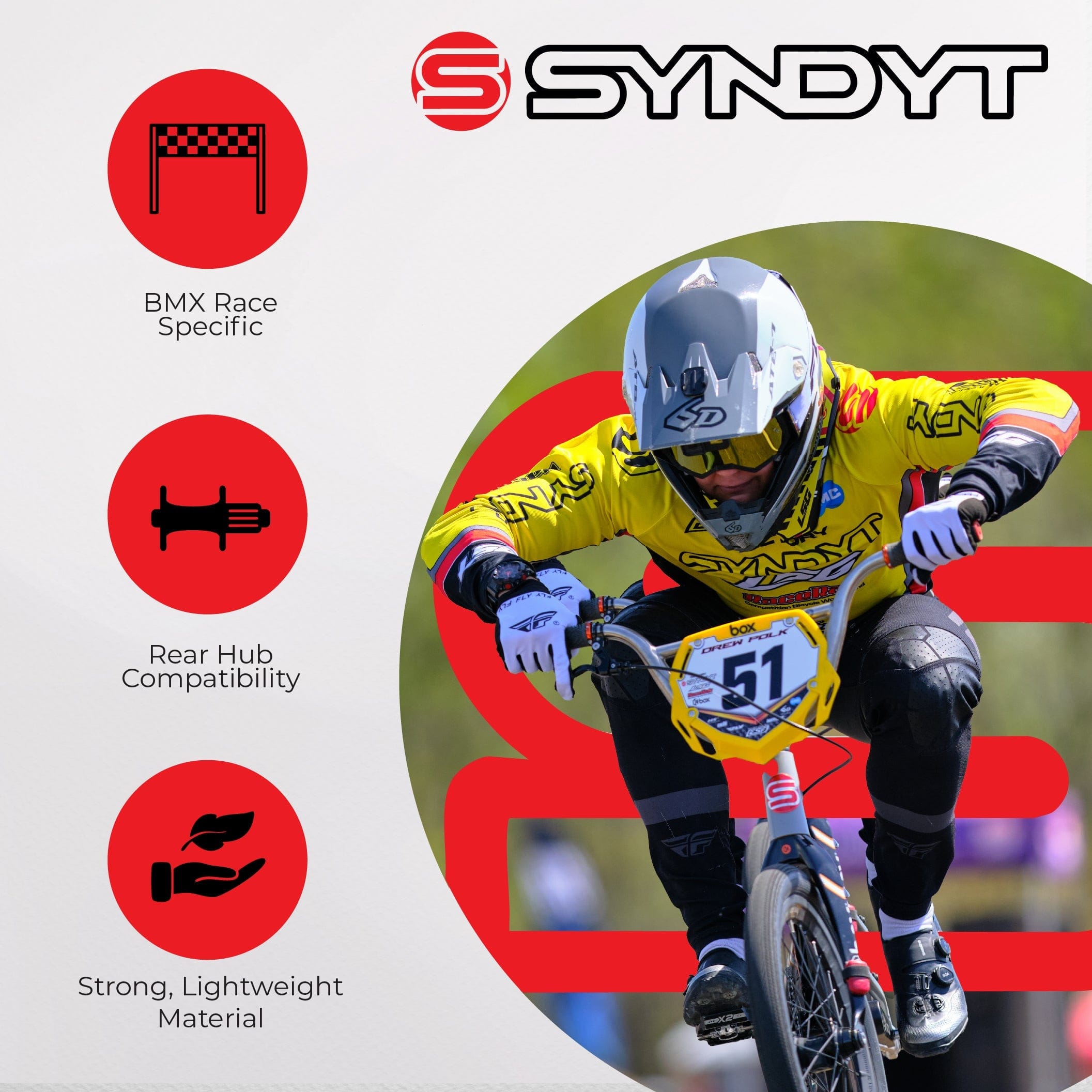 SYNDYT, LLC Bike Frame SYB 185: 18.5” TT Junior BMX Frame