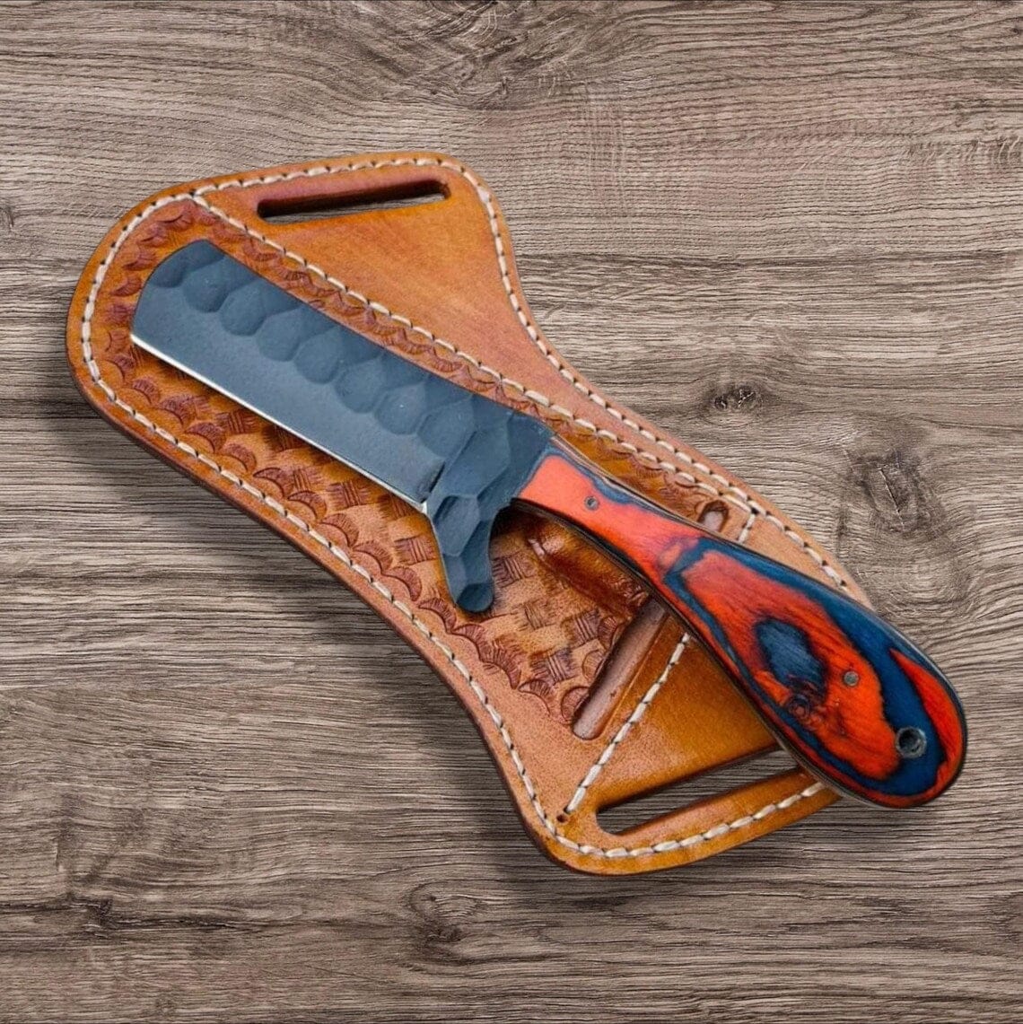 Texan Knives cowboy belt knives Custom Handmade Bull Cutters - 8-Inch J2 Steel Blade