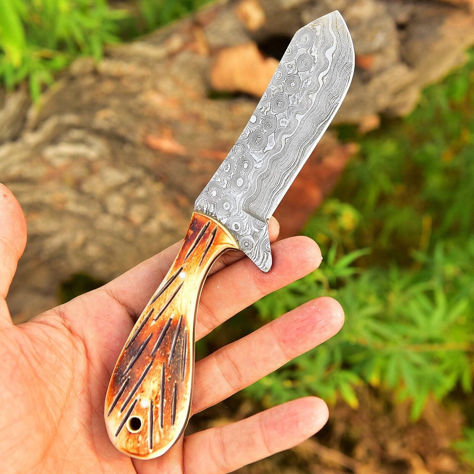 Texan Knives cowboy belt knives Whisky Bent Knives – Custom Handmade Damascus Steel Blade