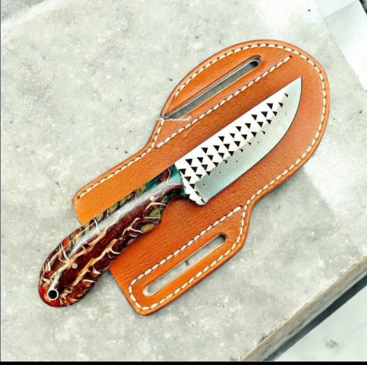 Texan Knives Cowboy Knife Handcrafted Cowboy Knife Set with Leather Sheath