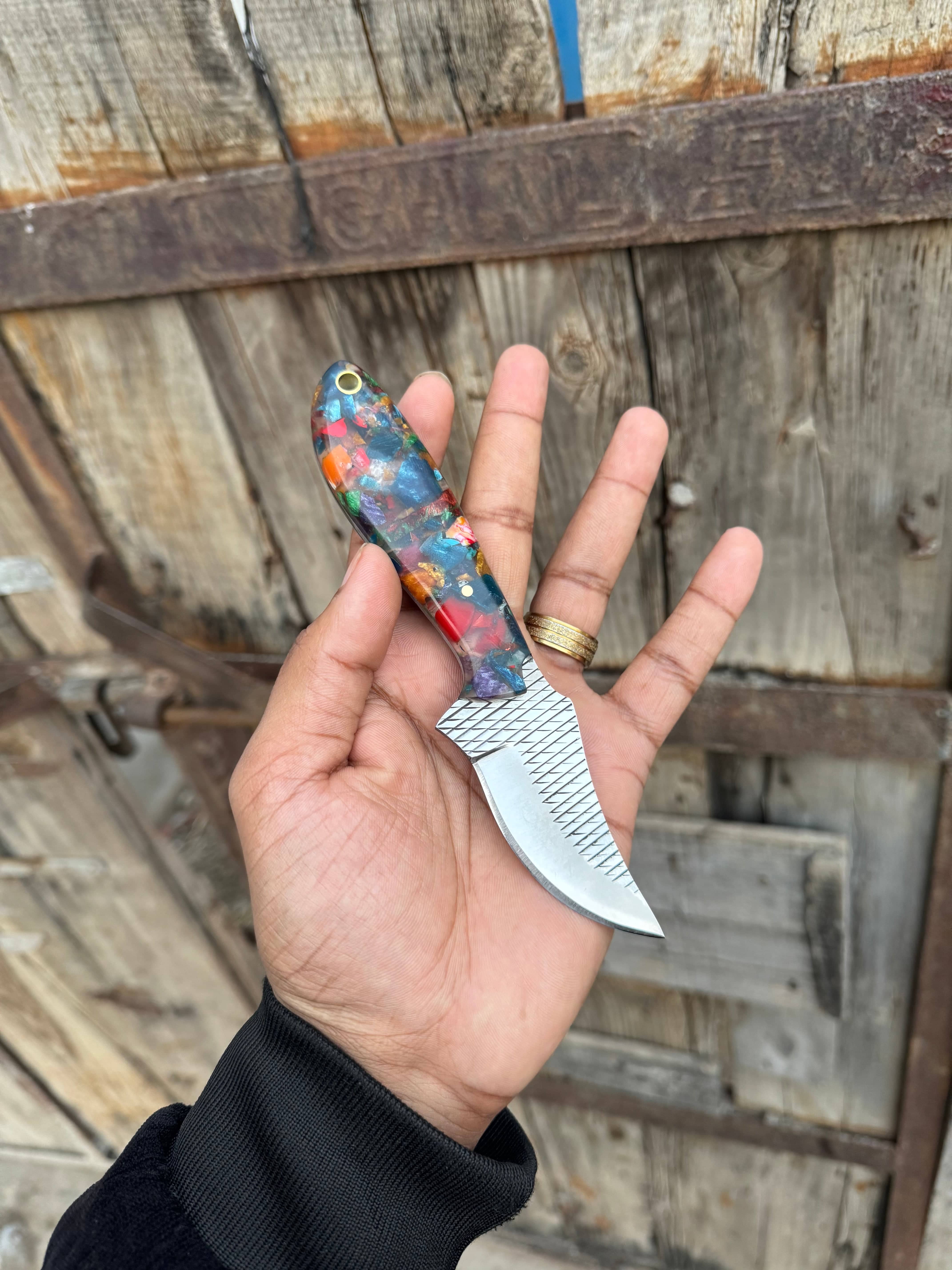 Texan Knives Hunting Knives Premium Custom Handmade Western Cowboy Knife – Durable Rasp Tool Blade