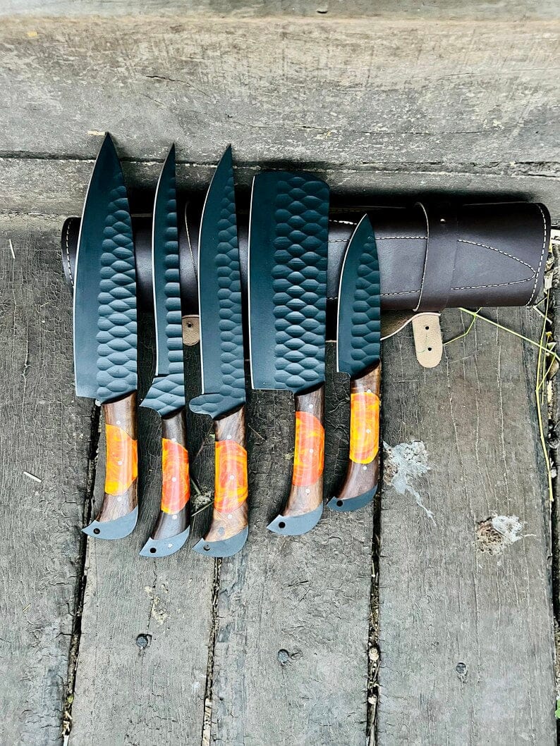 Texan Knives Kitchen knives set Here’s a fresh, seasonally tuned rewrite with trending keywords, perfect for SEO and gifting themes:  Product Title: Damascus Steel Handmade Chef Knife Set with Sharpener – Perfect Gift for Wife, Husband, or Valentine’s Day