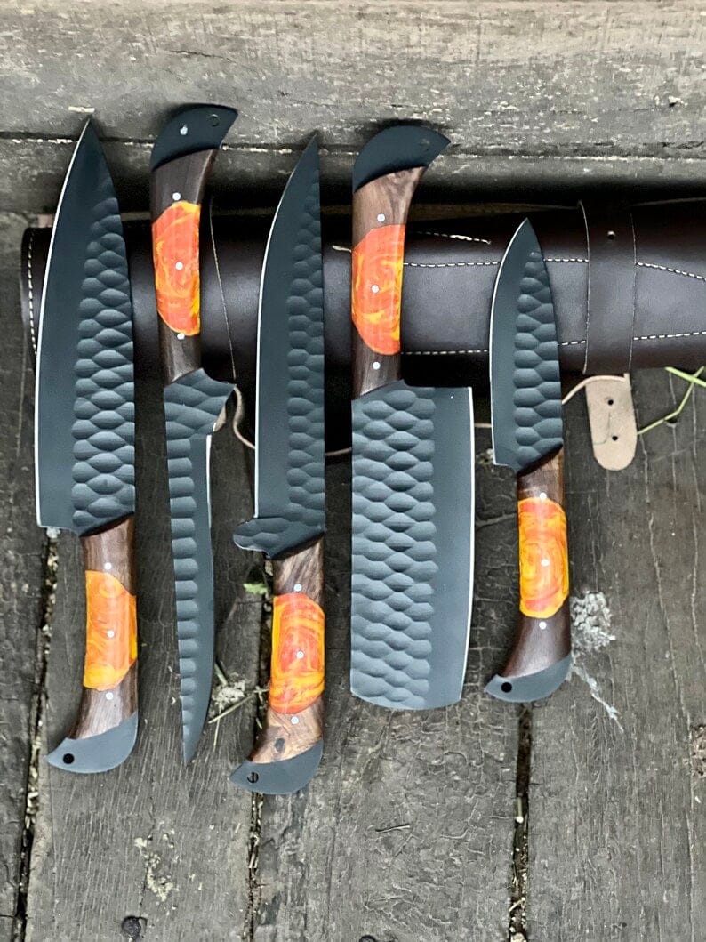 Texan Knives Kitchen knives set Here’s a fresh, seasonally tuned rewrite with trending keywords, perfect for SEO and gifting themes:  Product Title: Damascus Steel Handmade Chef Knife Set with Sharpener – Perfect Gift for Wife, Husband, or Valentine’s Day