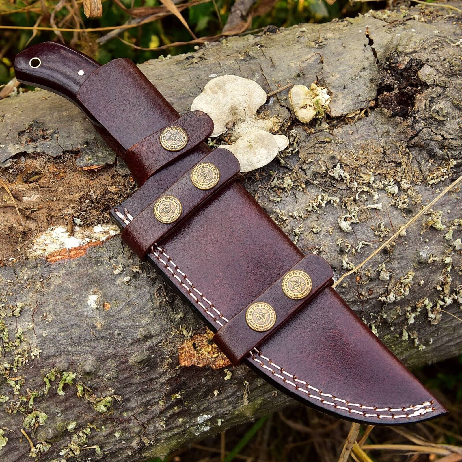 Texan Knives skinning knives Custom Handmade 4.5-Inch Damascus Steel Skinning Knife with G10 Handle