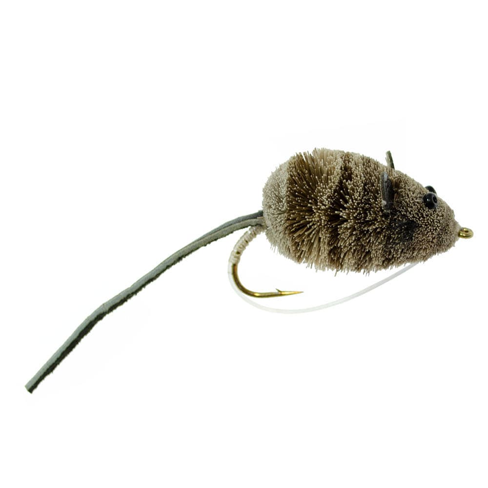 The Fly Fishing Place Bass Flies 3 Pack Mighty Mouse Deer Hair Bug Size 4 - Bass Fly Fishing Bug Wide Gape Bass Hooks With Weed Guard