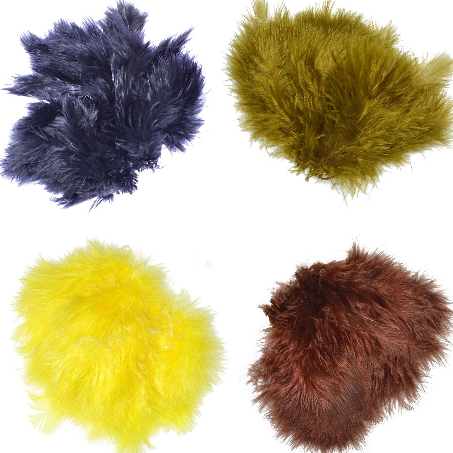 The Fly Fishing Place Fly Tying Feathers Fly Tying Materials - Select Woolly Bugger Marabou Standard Colors - 1/8 Ounce