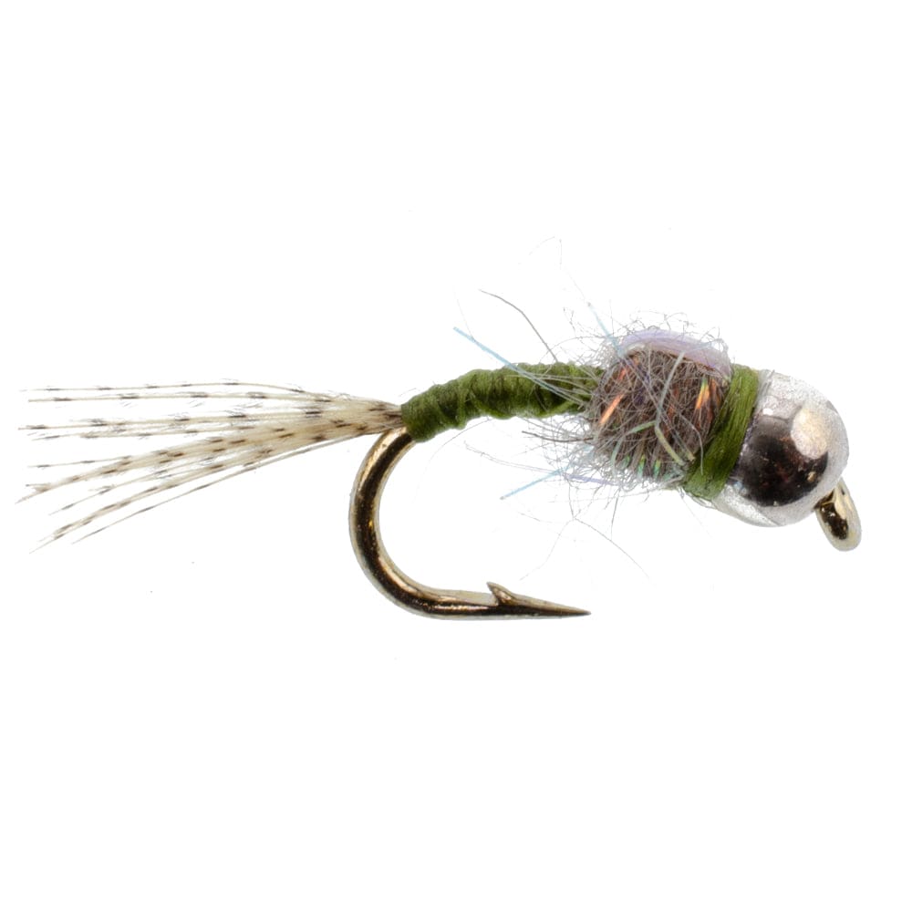 The Fly Fishing Place Nymph Flies Basics Collection - Essential Bead Head Midge Nymph Assortment - 10 Wet Flies - 5 Patterns - Hook Sizes 14, 16, 18