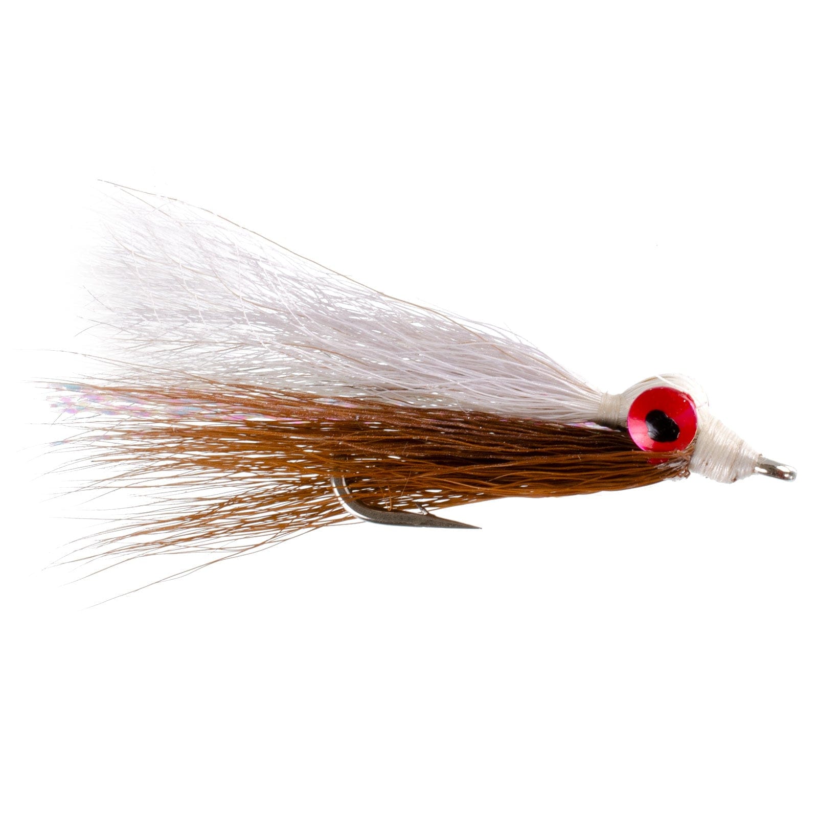 The Fly Fishing Place Saltwater Streamers Clousers Deep Minnow Brown White - Streamer Fly Fishing Flies - 4 Saltwater and Bass Flies - Hook Size 1/0