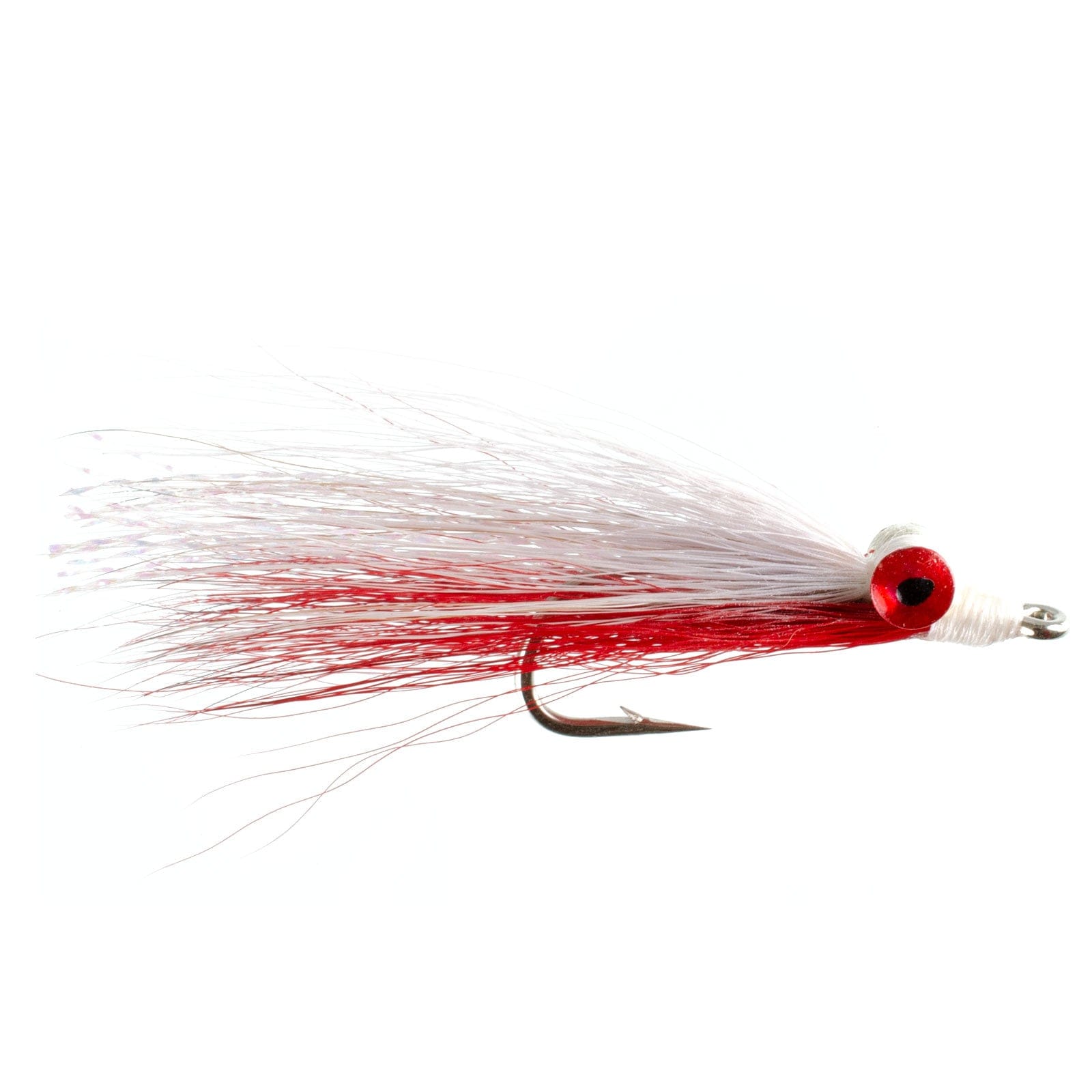 The Fly Fishing Place Saltwater Streamers Clousers Deep Minnow Red White - Streamer Fly Fishing Flies - 4 Saltwater and Bass Flies - Hook Size 1/0