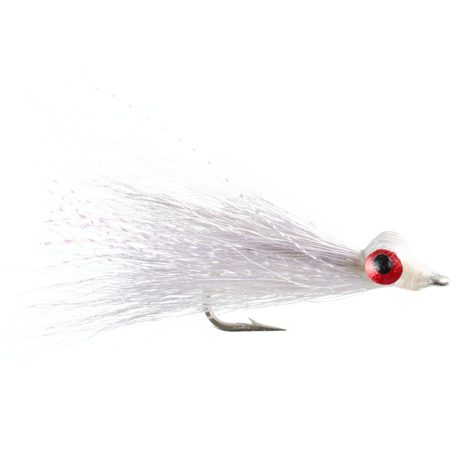 The Fly Fishing Place Saltwater Streamers Clousers Deep Minnow White - Streamer Fly Fishing Flies - 4 Saltwater and Bass Flies - Hook Size 1/0