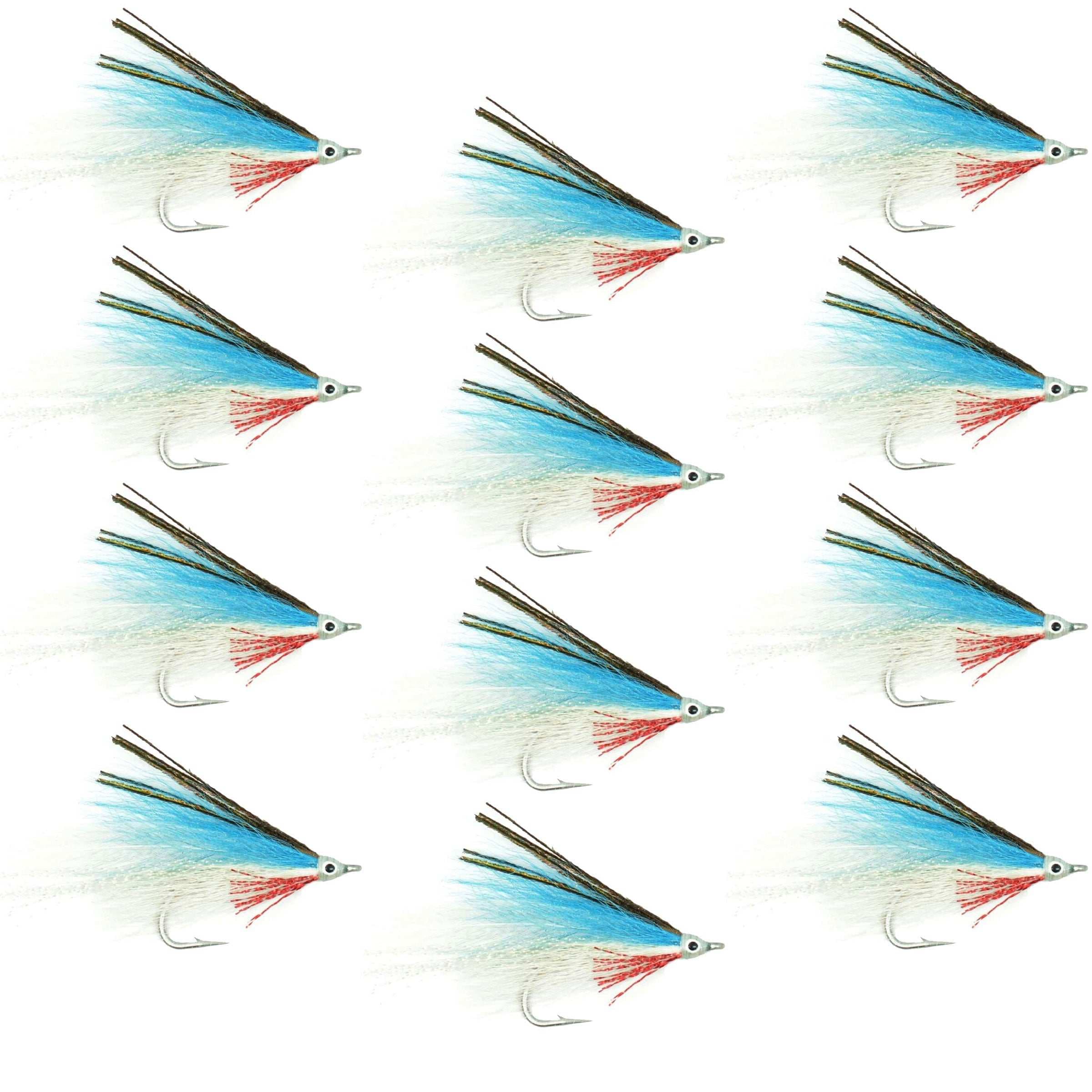 The Fly Fishing Place Saltwater Streamers Lefty's Deceiver Saltwater Streamer Fly - Blue/White - 1 Dozen Hook Size 1/0