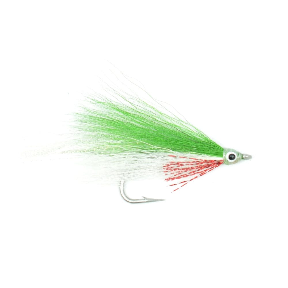 The Fly Fishing Place Saltwater Streamers Lefty's Deceiver Saltwater Streamer Fly - Green/White - 1 Dozen Hook Size 1/0