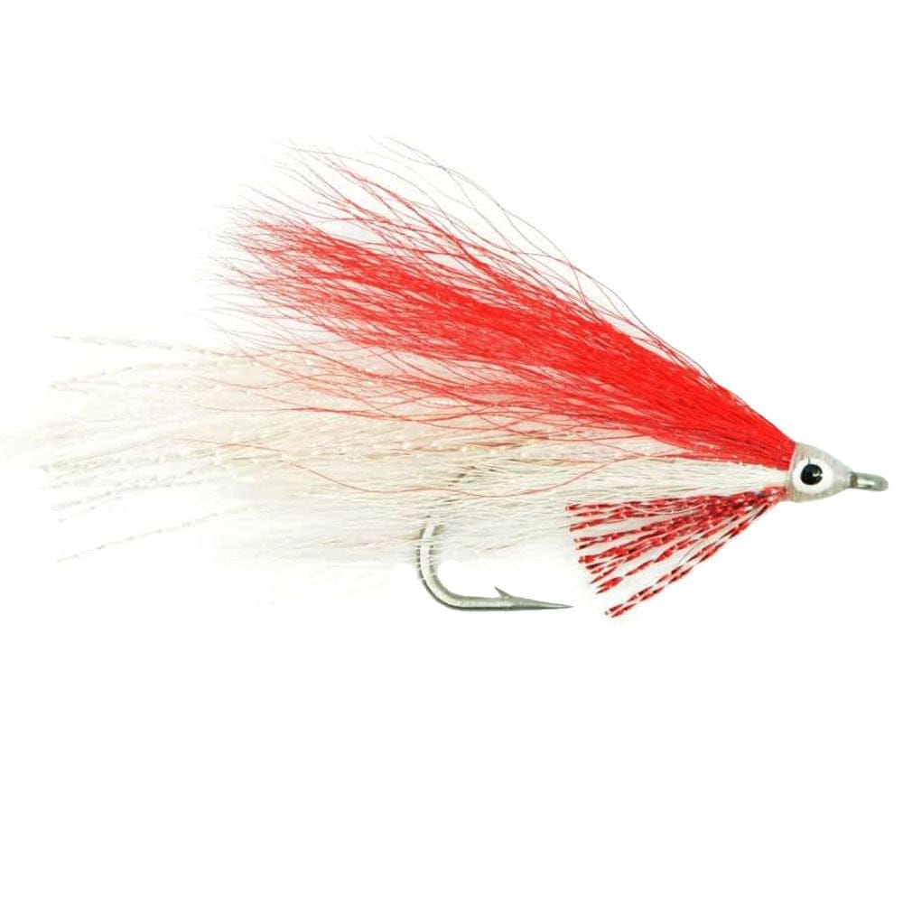 The Fly Fishing Place Saltwater Streamers Lefty's Deceiver Saltwater Streamer Fly - Red/White - 4 Flies Hook Size 1/0