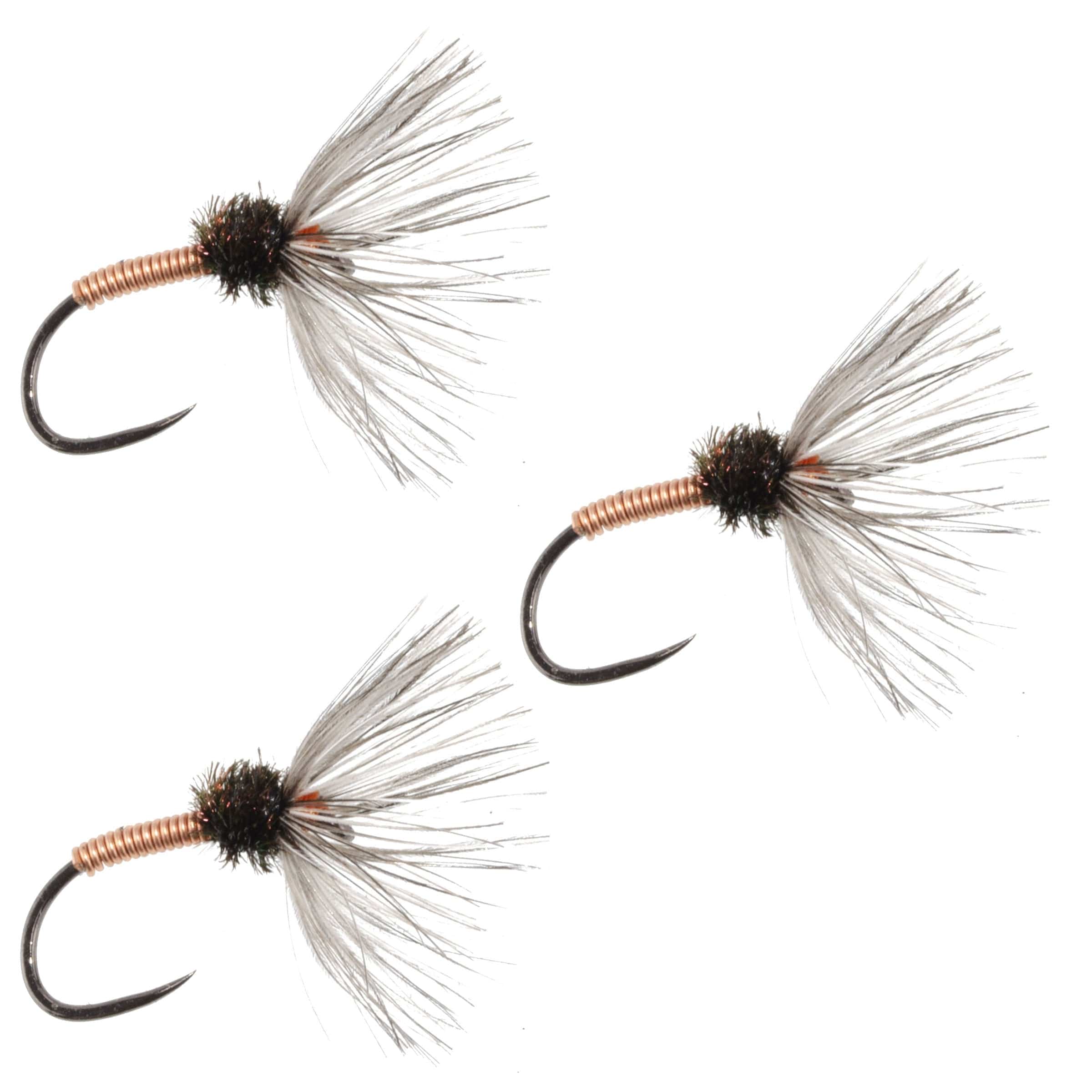 The Fly Fishing Place Tenkara Kebari 3 Pack Copper Sakasa Kebari - Tenkara Flies - Size 10