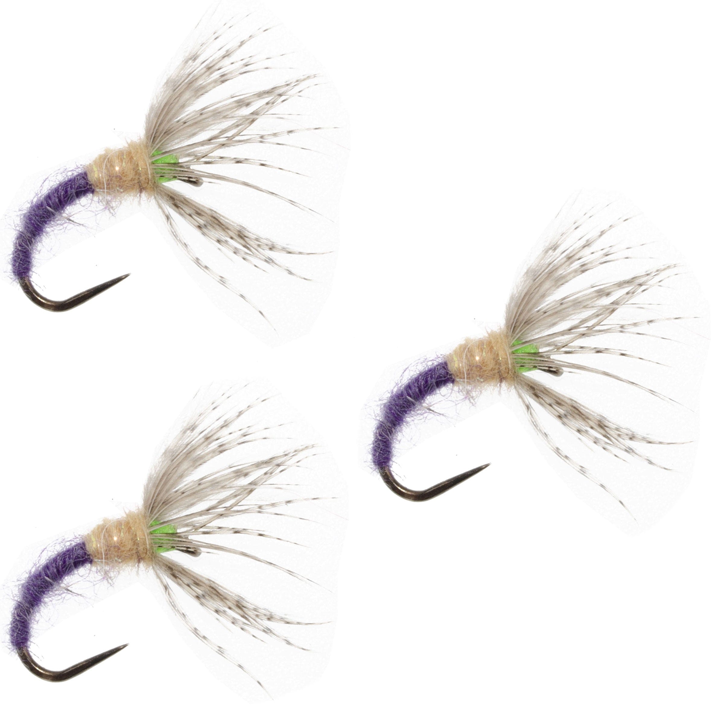 The Fly Fishing Place Tenkara Kebari 3 Pack Grave Digger Sakasa Kebari - Tenkara Flies - Size 12