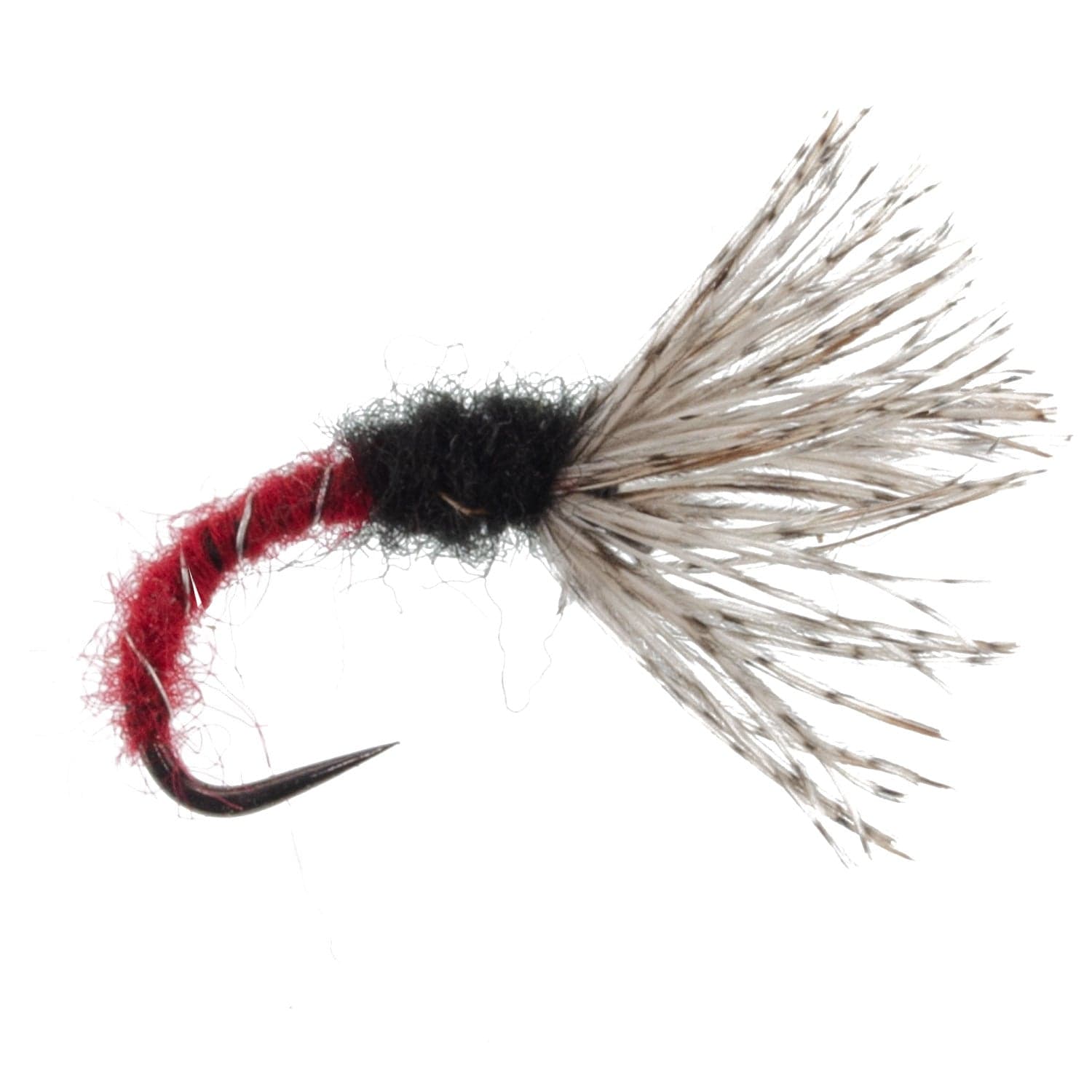 The Fly Fishing Place Tenkara Kebari 3 Pack Red Zebra Sakasa Kebari - Tenkara Flies - Size 14
