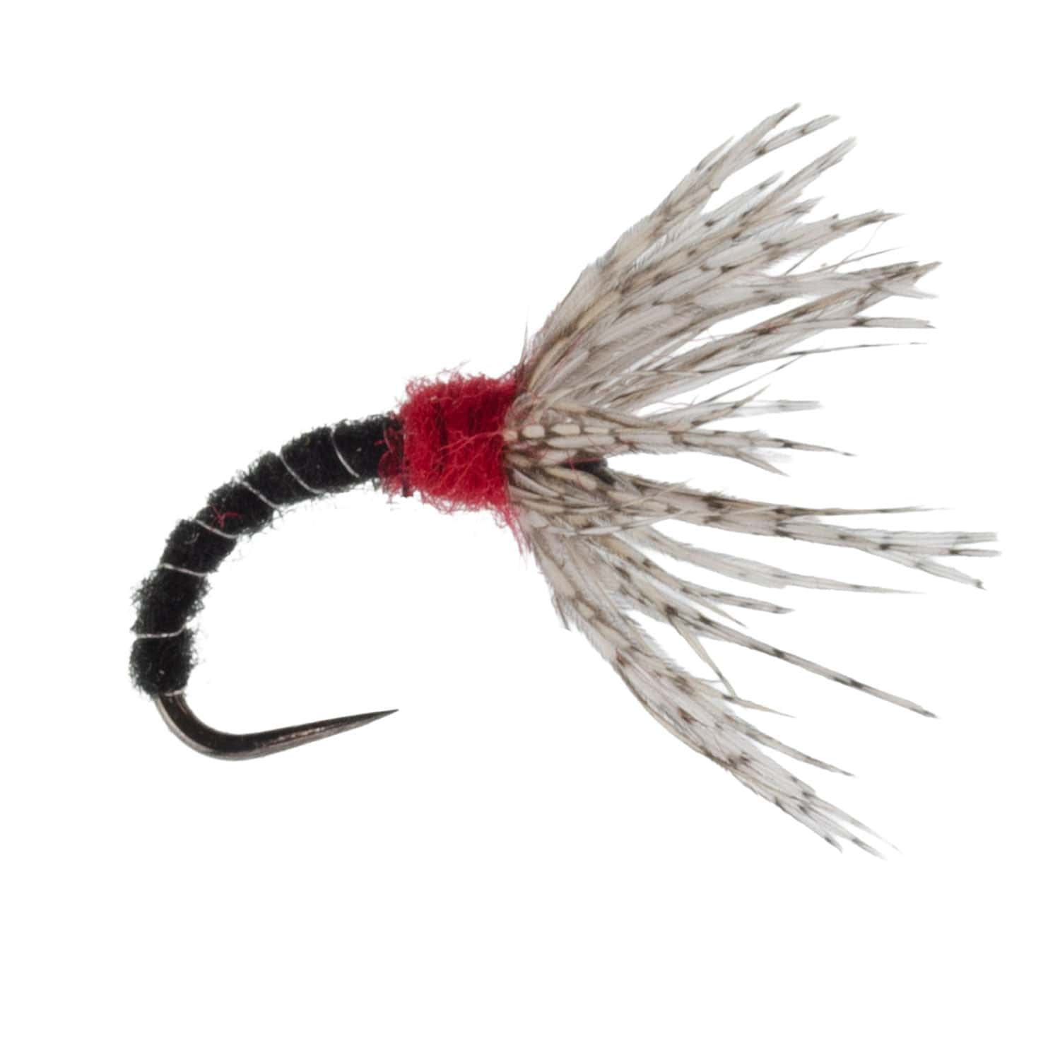 The Fly Fishing Place Tenkara Kebari Black Zebra Sakasa Kebari - 6 Tenkara Flies - Size 14