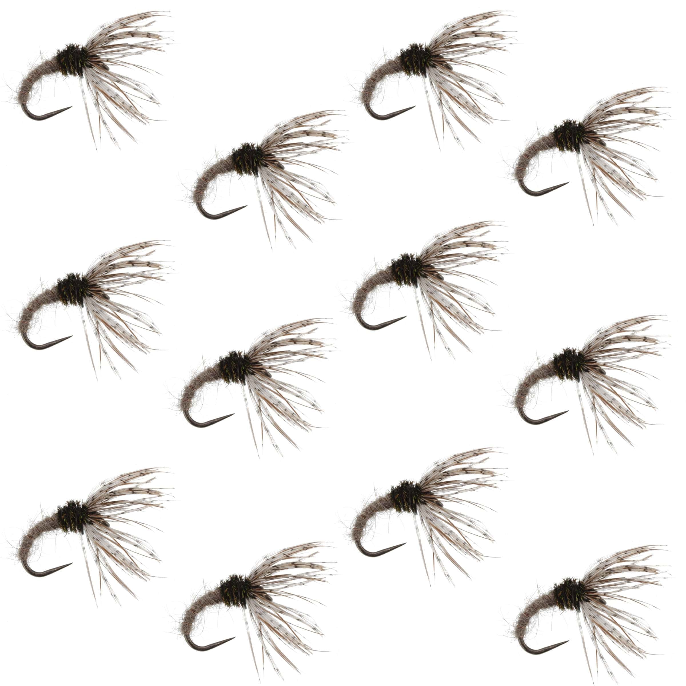 The Fly Fishing Place Tenkara Kebari Hares Ear Sakasa Kebari - 12 Tenkara Flies - Size 14