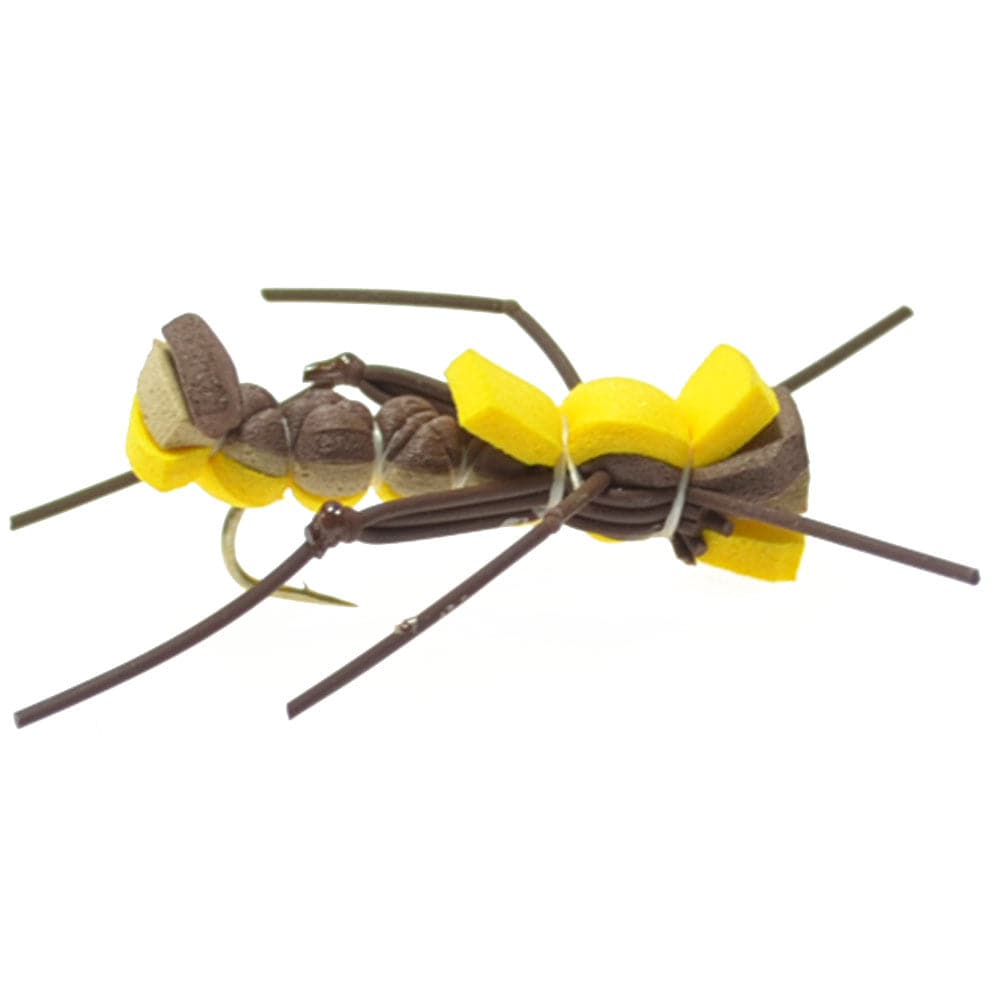 The Fly Fishing Place Terrestrials Trout Fly Assortment - Foam Body High Visibility Grasshopper Dry Fly Collection