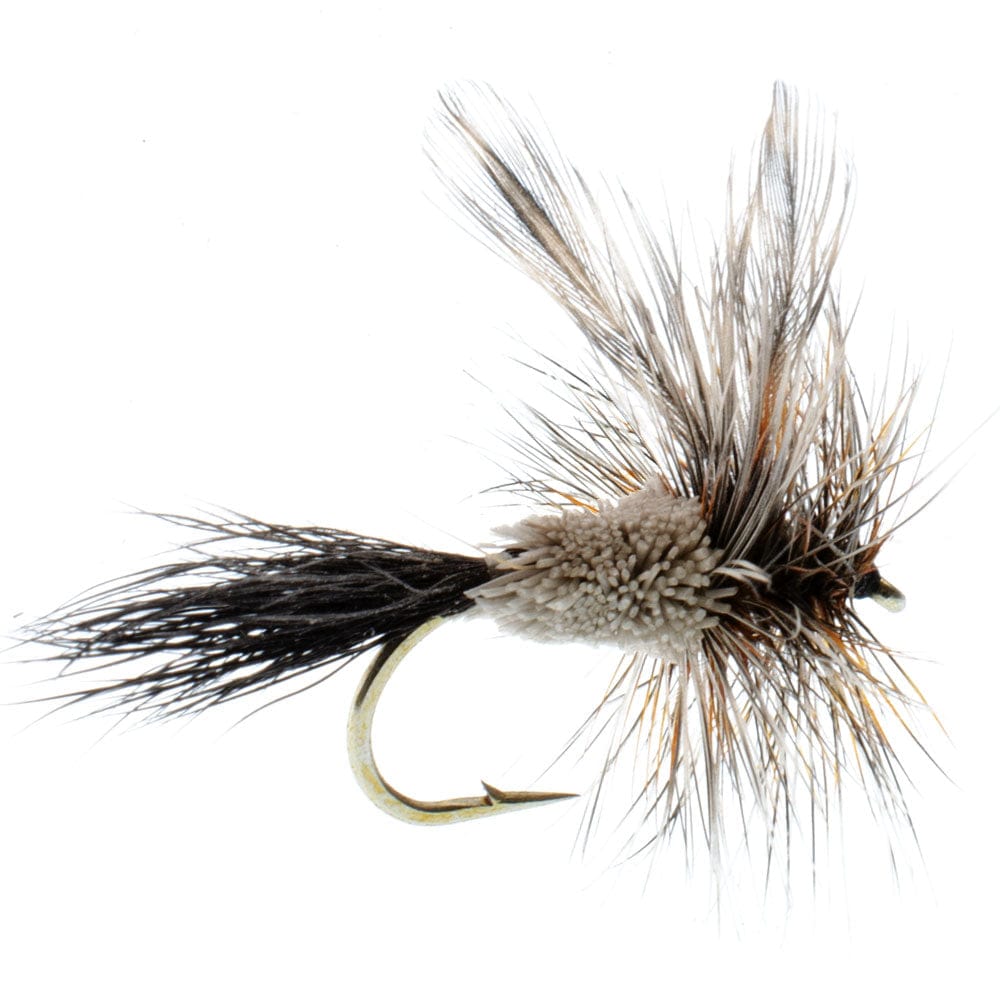 The Fly Fishing Place Trout Dry Flies 3 Pack Barbless Adams Irresistible Classic Dry Fly - Hook Size 12