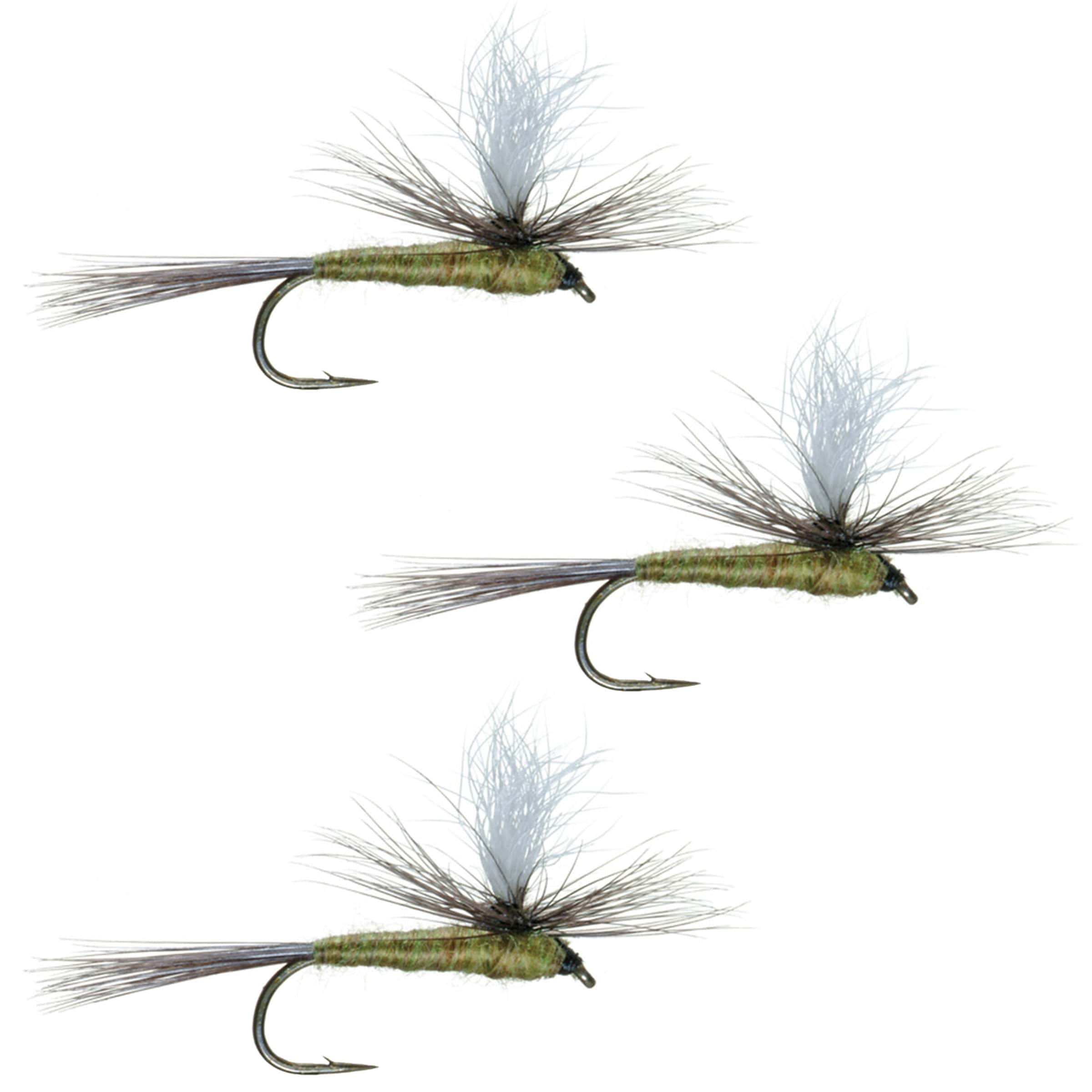 The Fly Fishing Place Trout Dry Flies 3 Pack Blue Wing Olive BWO Parachute Dry Fly - Hook Size 14