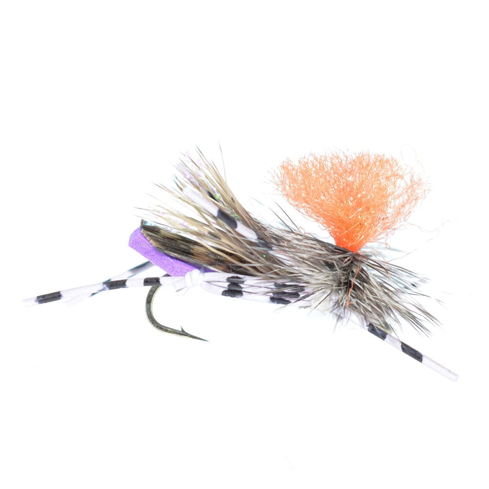 The Fly Fishing Place Trout Dry Flies 3 Pack Feth Hopper Purple - Foam Grasshopper Fly Pattern - Hook Size 10