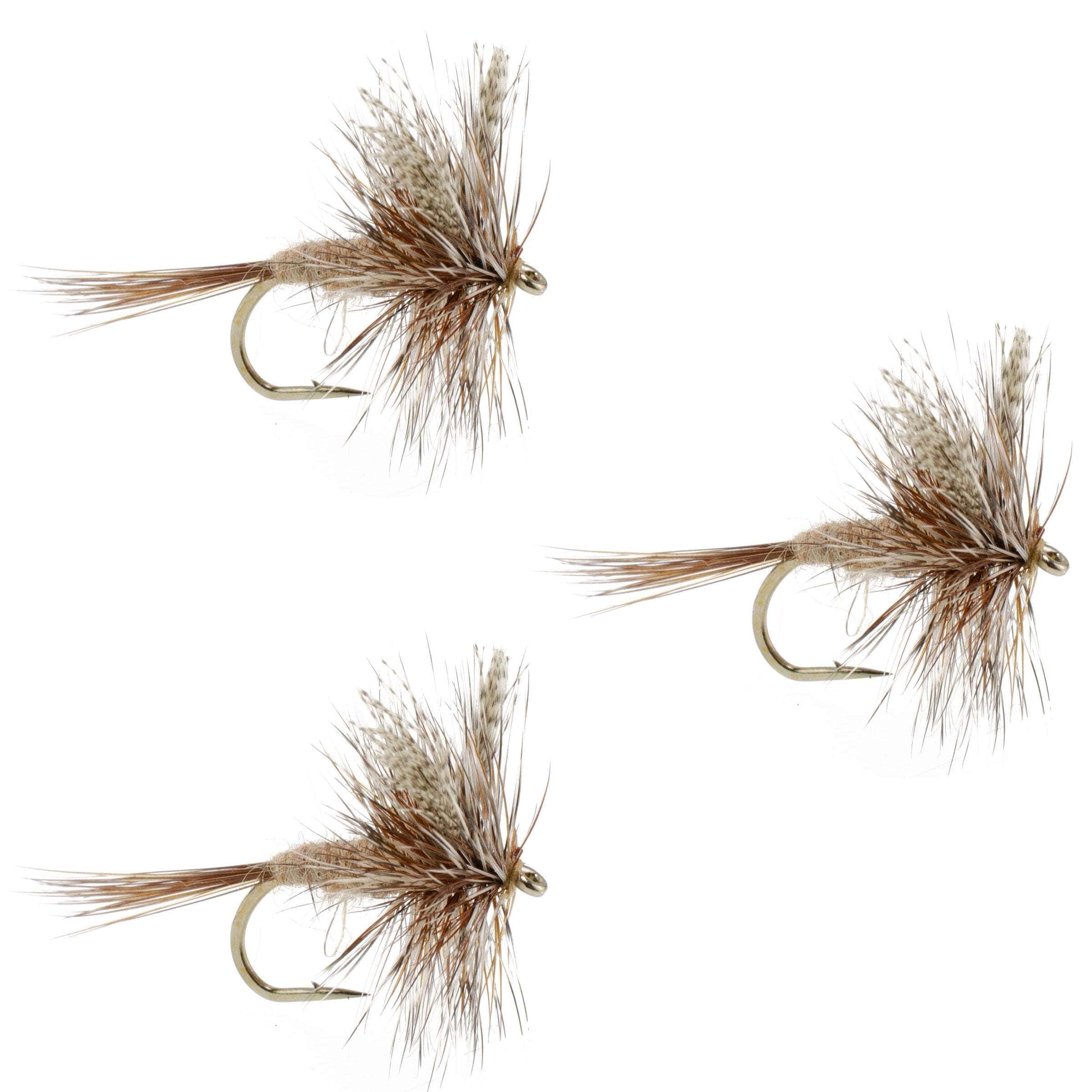 The Fly Fishing Place Trout Dry Flies 3 Pack March Brown Classic Dry Fly - Hook Size 14