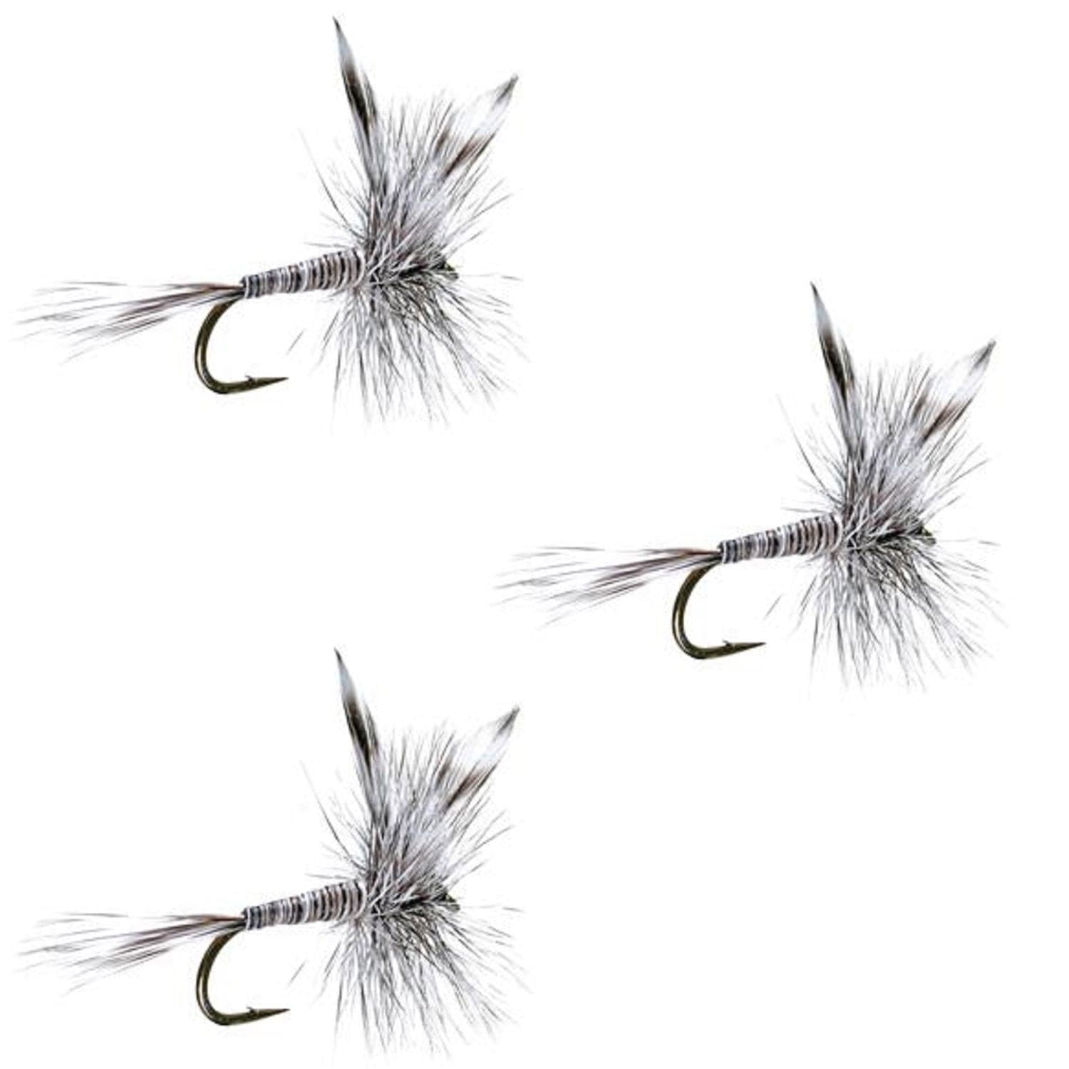 The Fly Fishing Place Trout Dry Flies 3 Pack Mosquito Classic Trout Dry Fly Fishing Flies - Hook Size 14