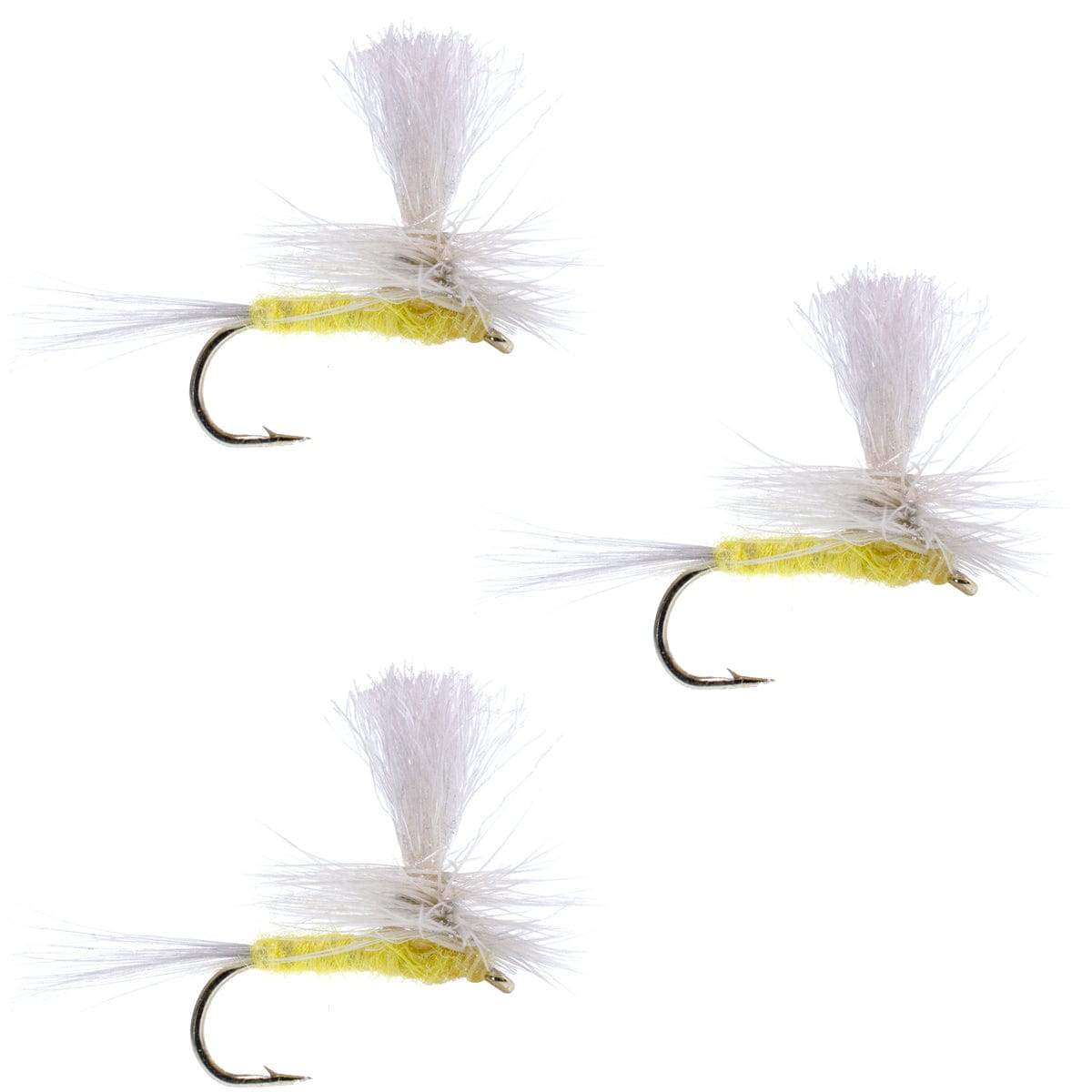 The Fly Fishing Place Trout Dry Flies 3 Pack Pale Morning Dun Parachute PMD Classic Dry Fly Hook Size 14