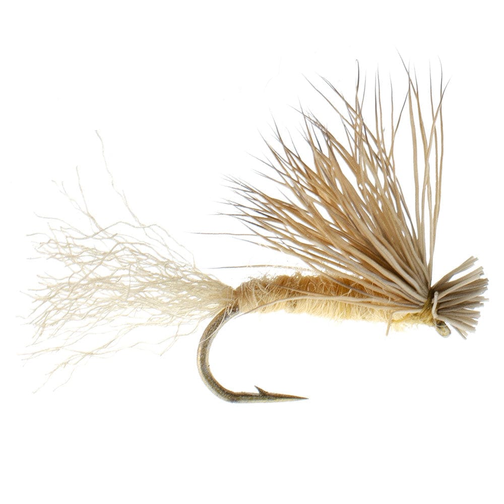 The Fly Fishing Place Trout Dry Flies 3 Pack Tan X Caddis Emerging Caddis Adult Trout Dry Fly - Hook Size 18
