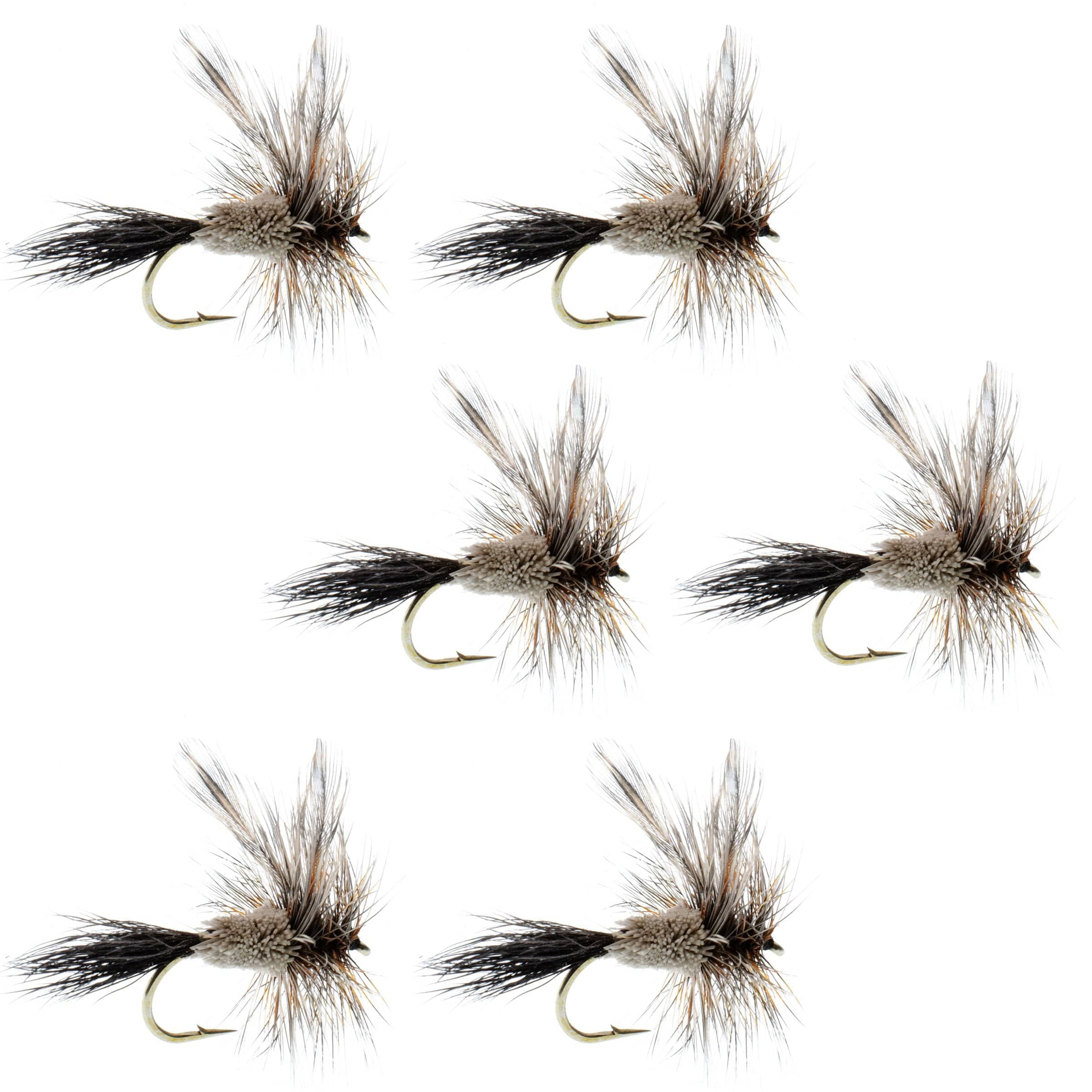 The Fly Fishing Place Trout Dry Flies Adams Irresistible Classic Dry Fly - 6 Flies Hook Size 12