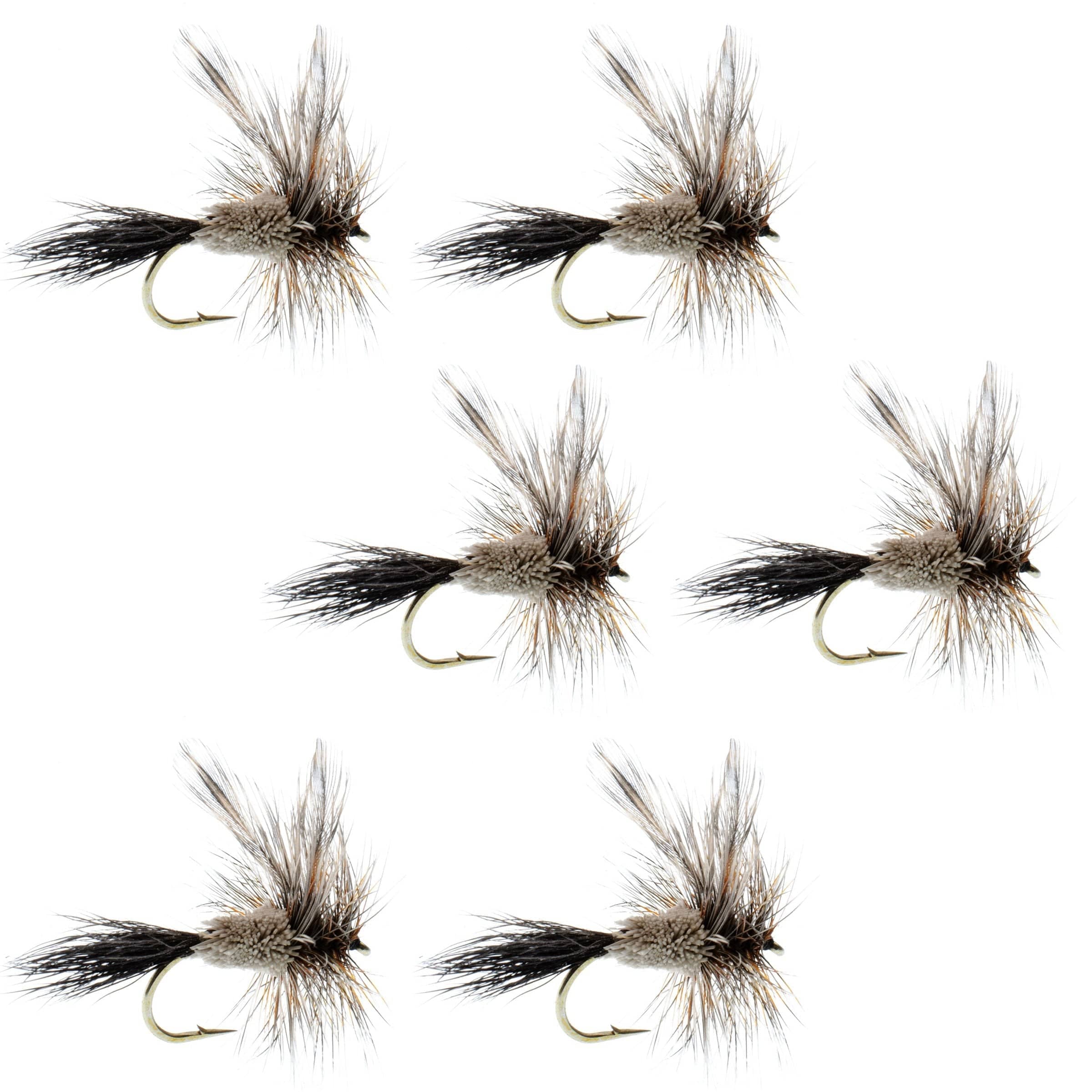 The Fly Fishing Place Trout Dry Flies Adams Irresistible Classic Dry Fly - 6 Flies Hook Size 14