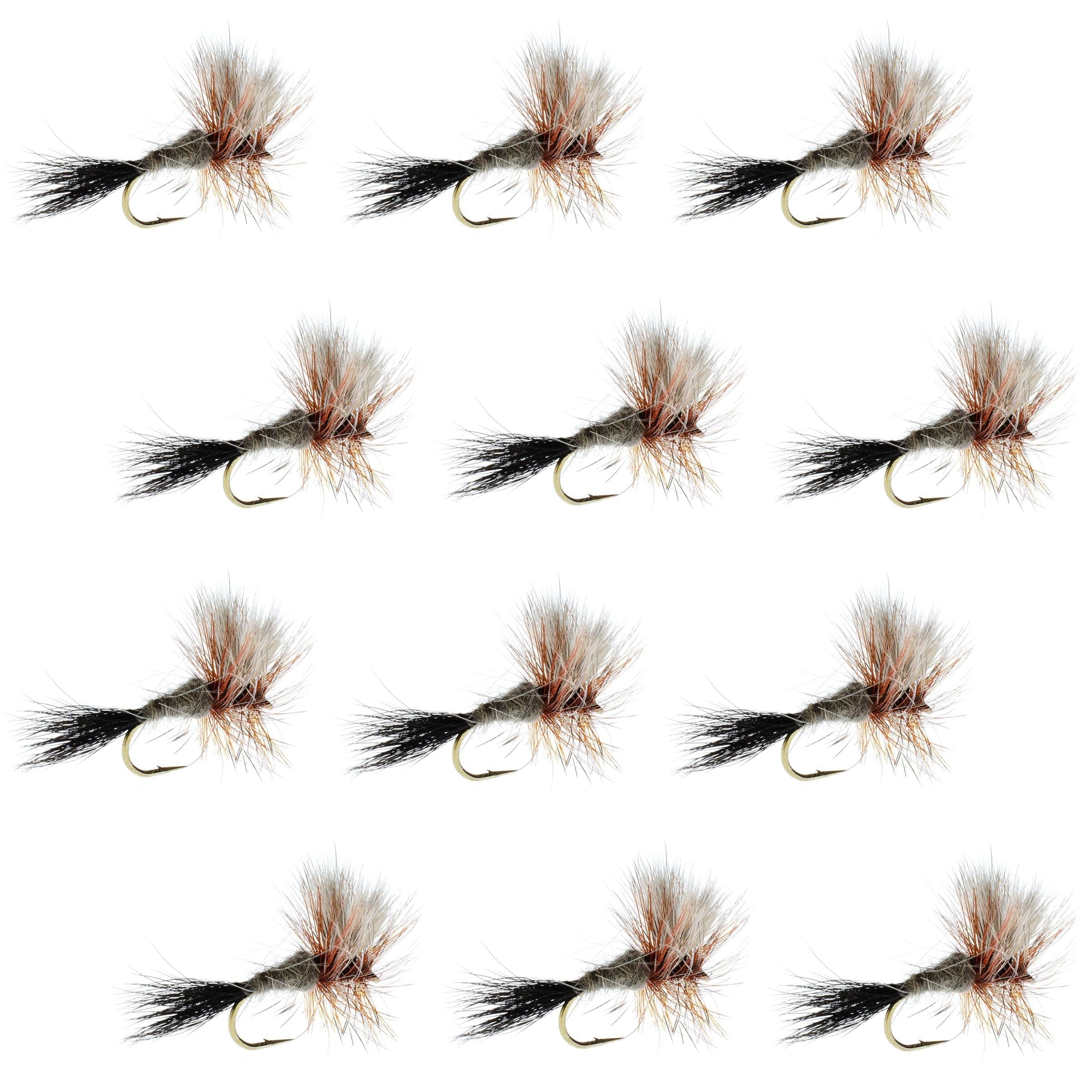 The Fly Fishing Place Trout Dry Flies Ausable Wulff Classic Dry Fly 1 Dozen Flies  Hook Size 14