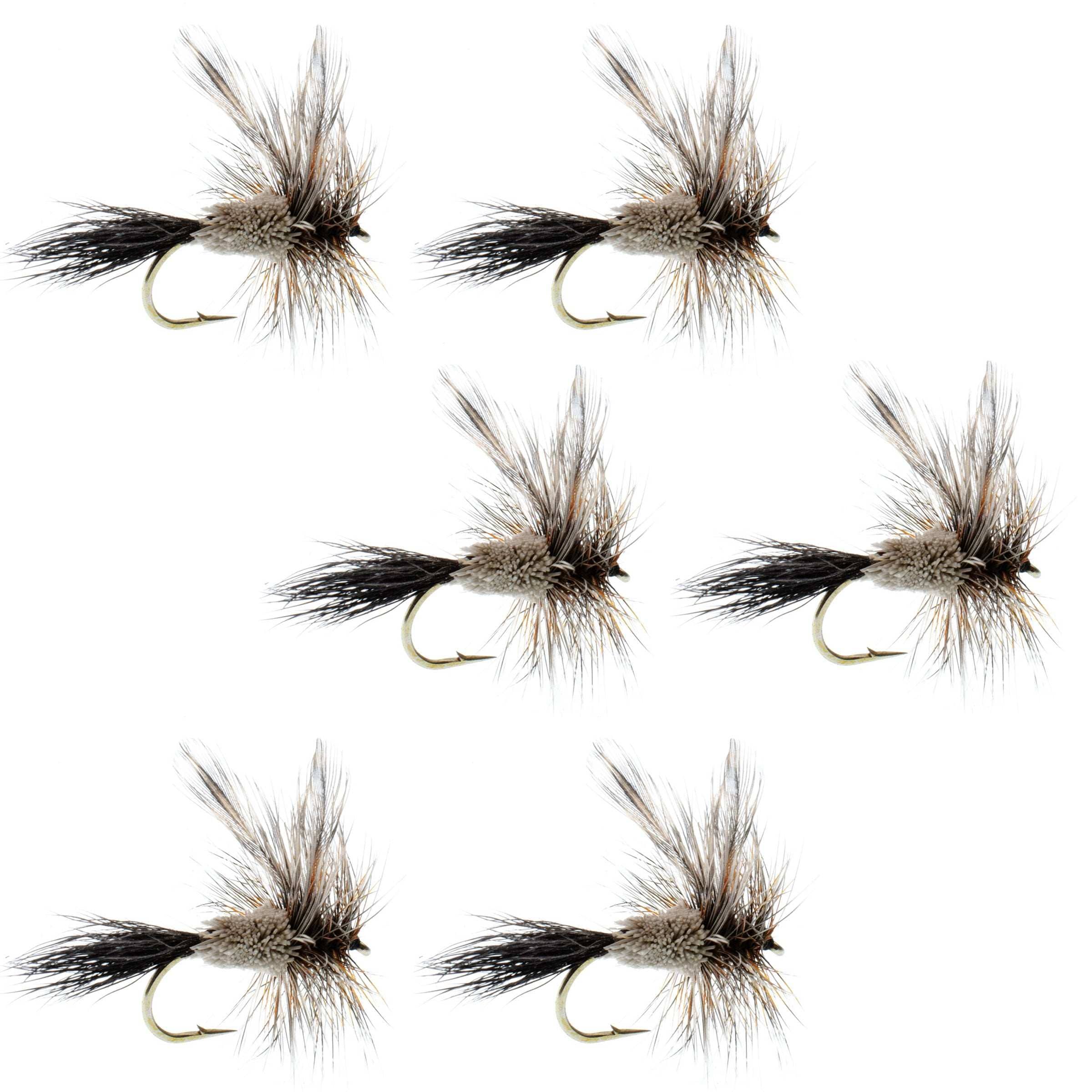The Fly Fishing Place Trout Dry Flies Barbless Adams Irresistible Classic Dry Fly - 6 Flies Hook Size 10