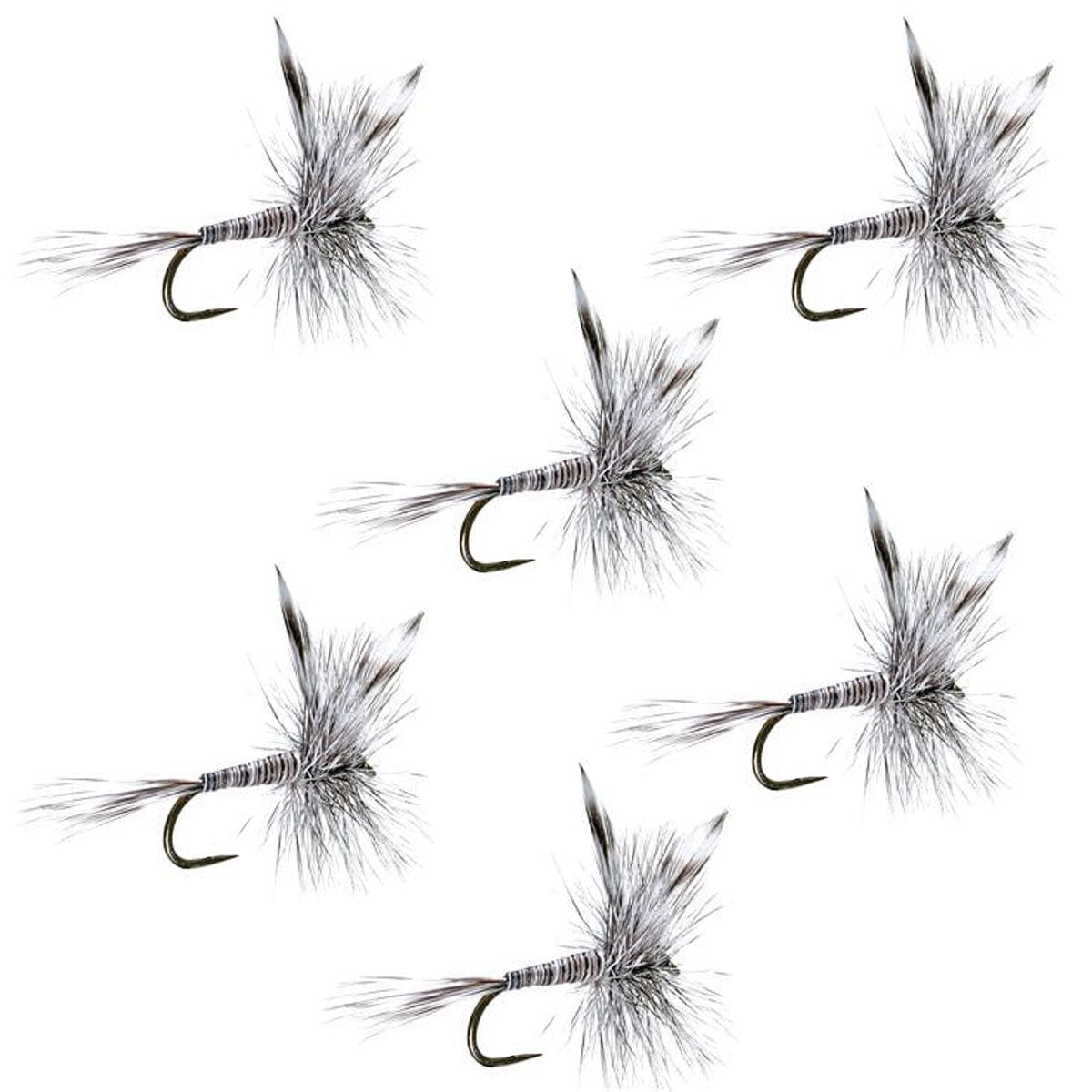 The Fly Fishing Place Trout Dry Flies Barbless Mosquito Classic Trout Dry Fly Fishing  6 Flies - Hook Size 14