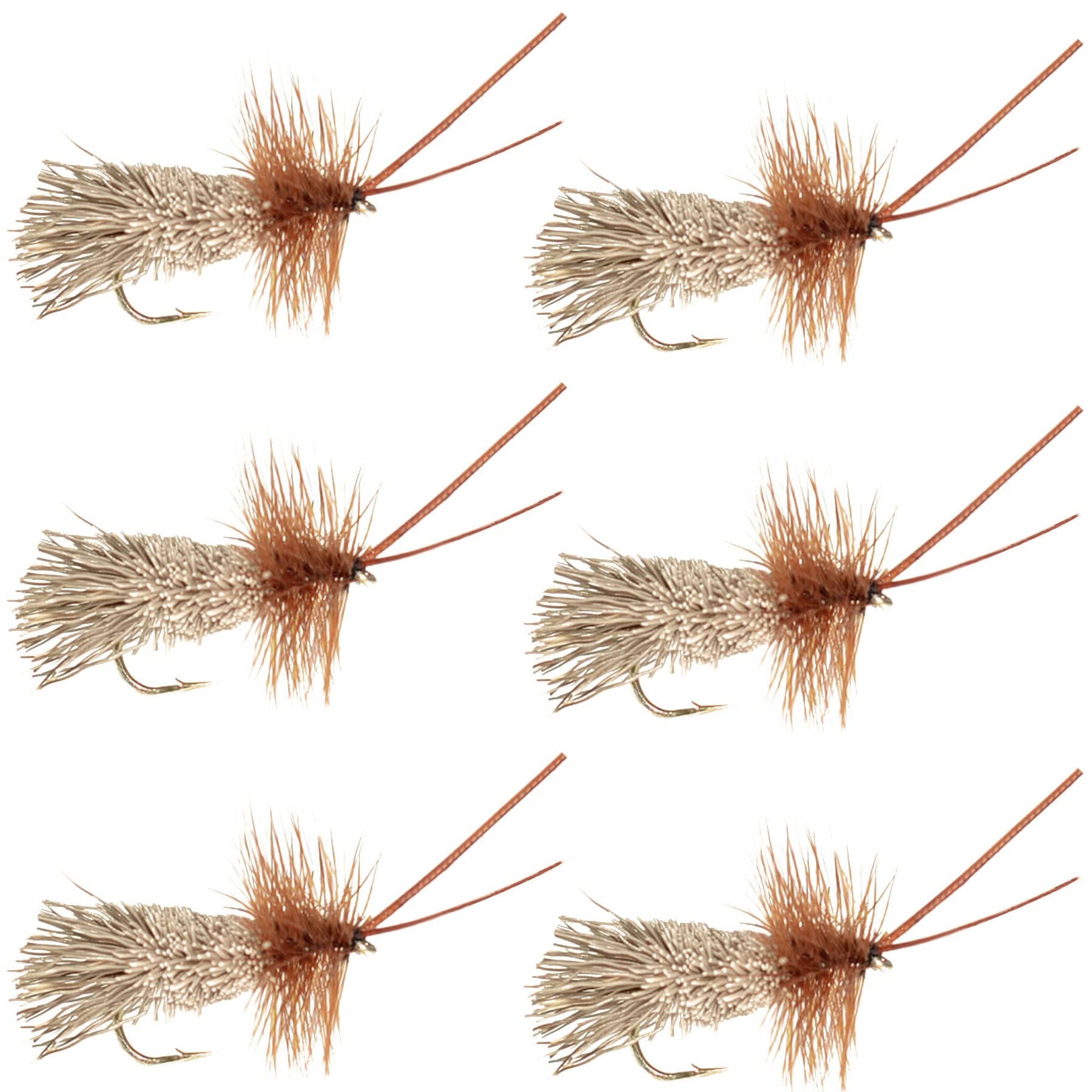 The Fly Fishing Place Trout Dry Flies Goddard Caddis Dry Fly - 6 Flies Hook Size 16