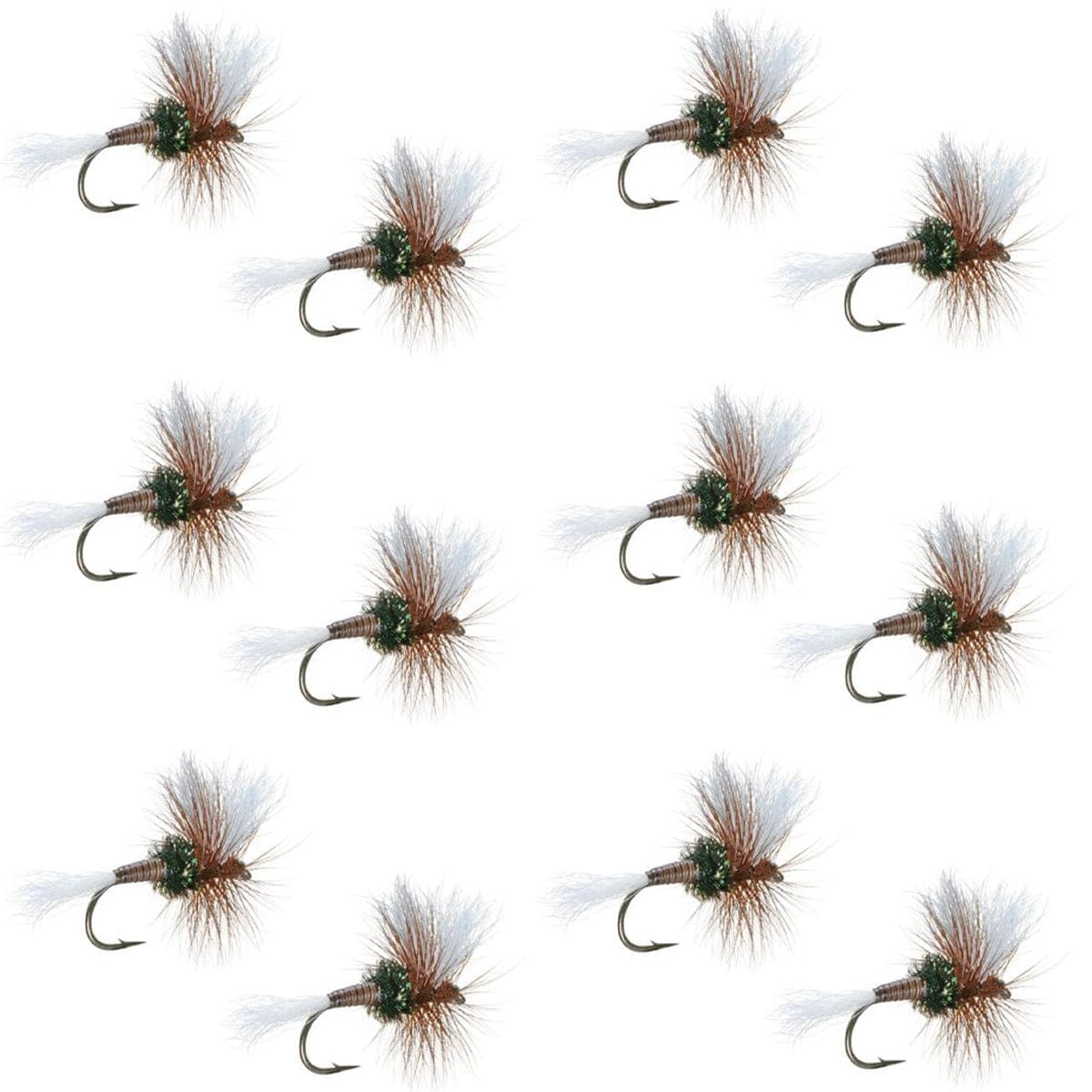 The Fly Fishing Place Trout Dry Flies H & L Variant Classic Dry Fly - 1 Dozen Flies Hook Size 12